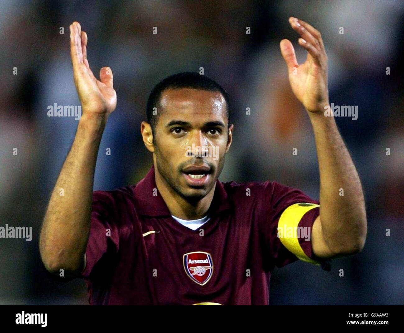 Arsenal's Thierry Henry Celebrates After The Champions League Semi ...