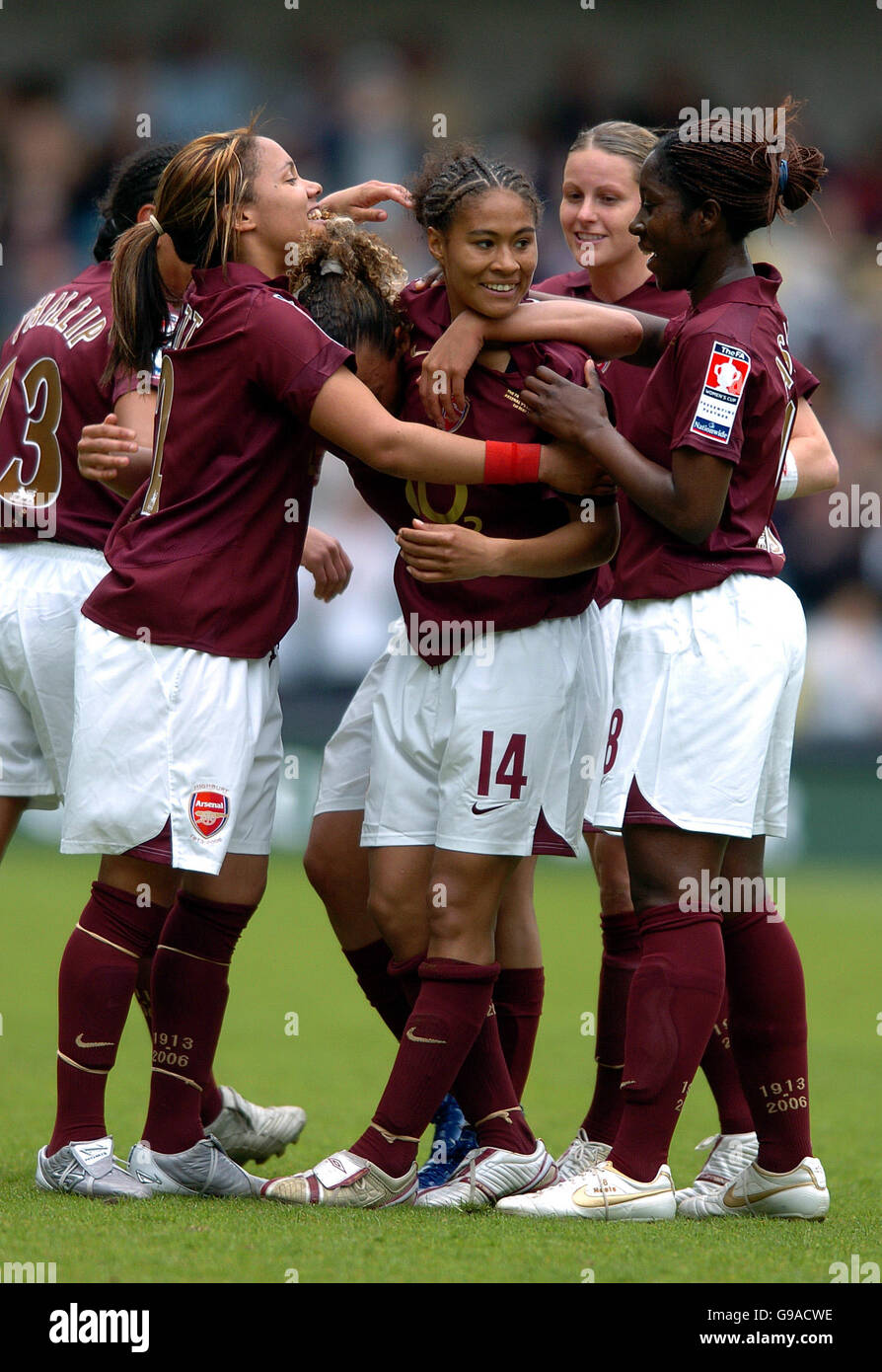 Arsenals rachel yankee celebrates scoring hires stock photography and