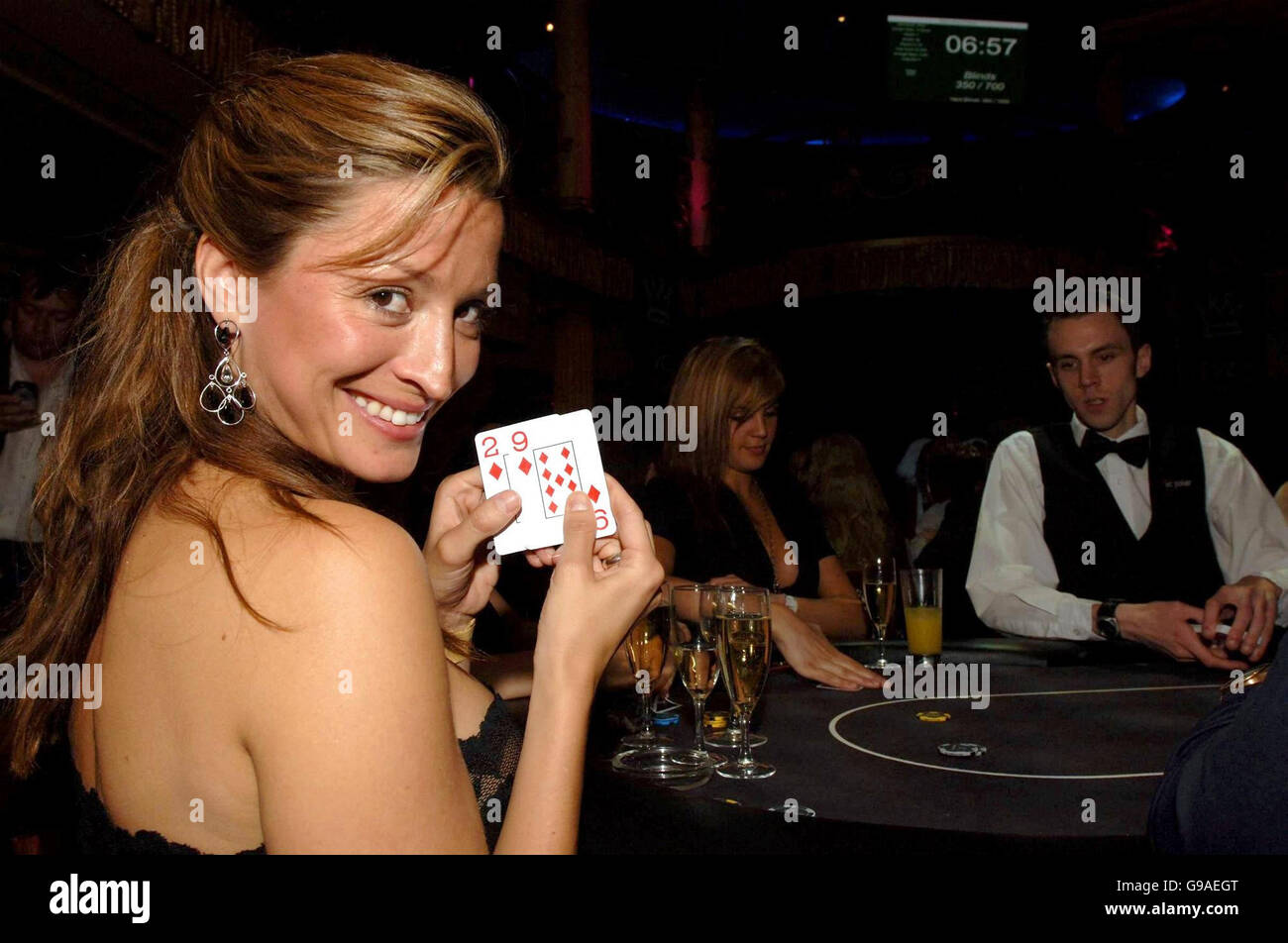 Rebecca Loos during the Maxim King of Poker Tournament, at the Cafe De Paris, central London. Stock Photo