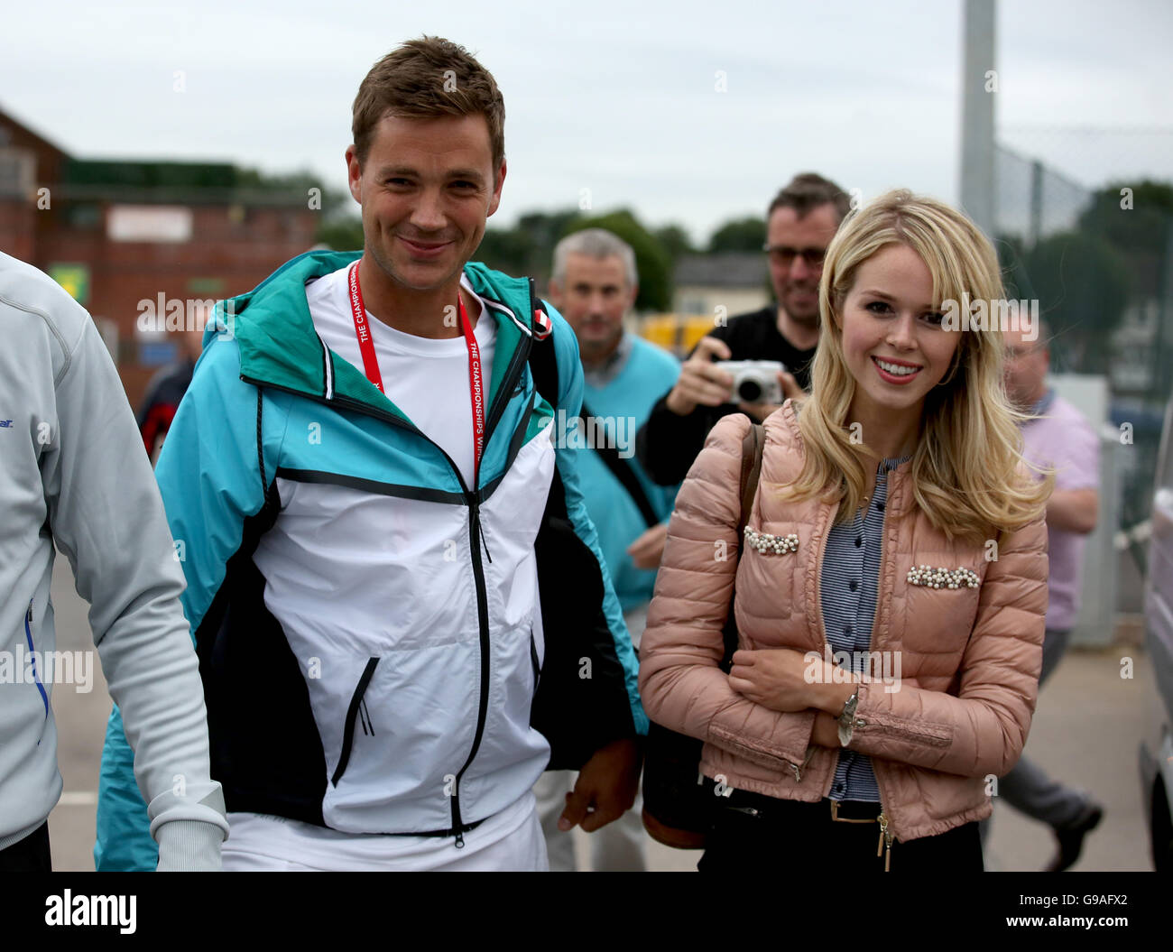 Marcus Willis (left) with partner Jennifer Bate at Coventry and North Warwickshire Tennis Club, Coventry. PRESS ASSOCIATION Images. Photo credit should read: Tim Goode/PA Wire Stock Photo