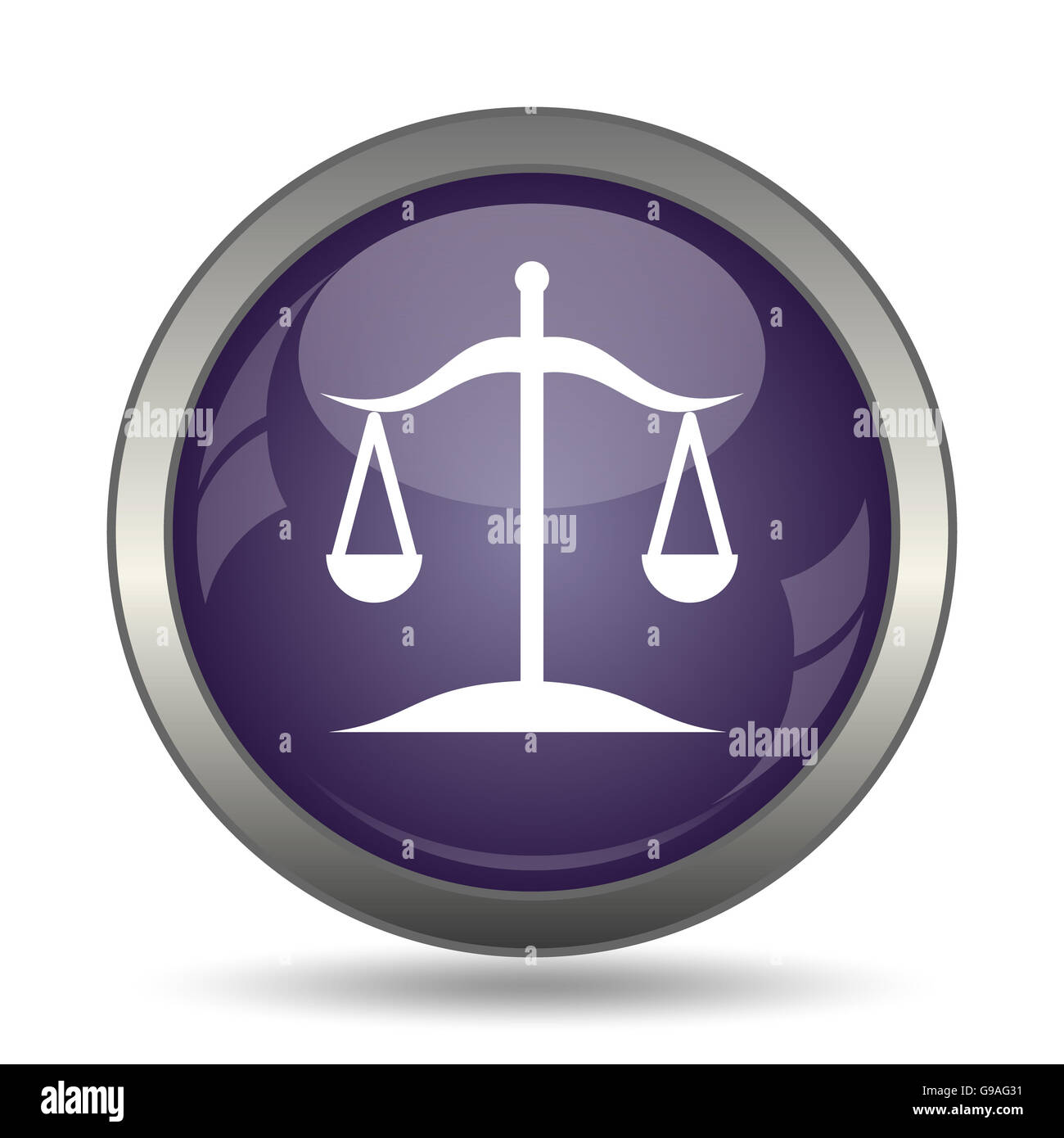 Balance icon. Internet button on white background Stock Photo - Alamy