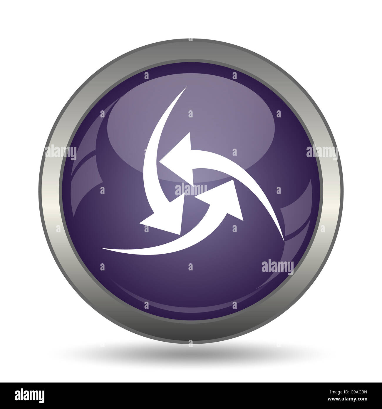 Change icon. Internet button on white background Stock Photo - Alamy