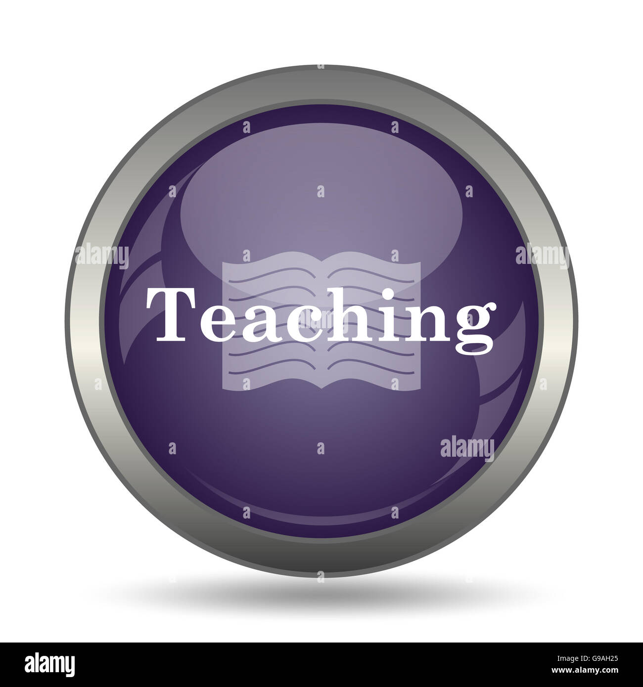Teaching icon. Internet button on white background Stock Photo - Alamy