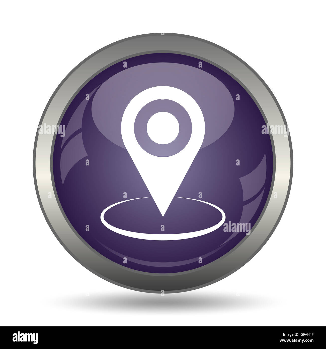 Pin location icon. Internet button on white background Stock Photo - Alamy