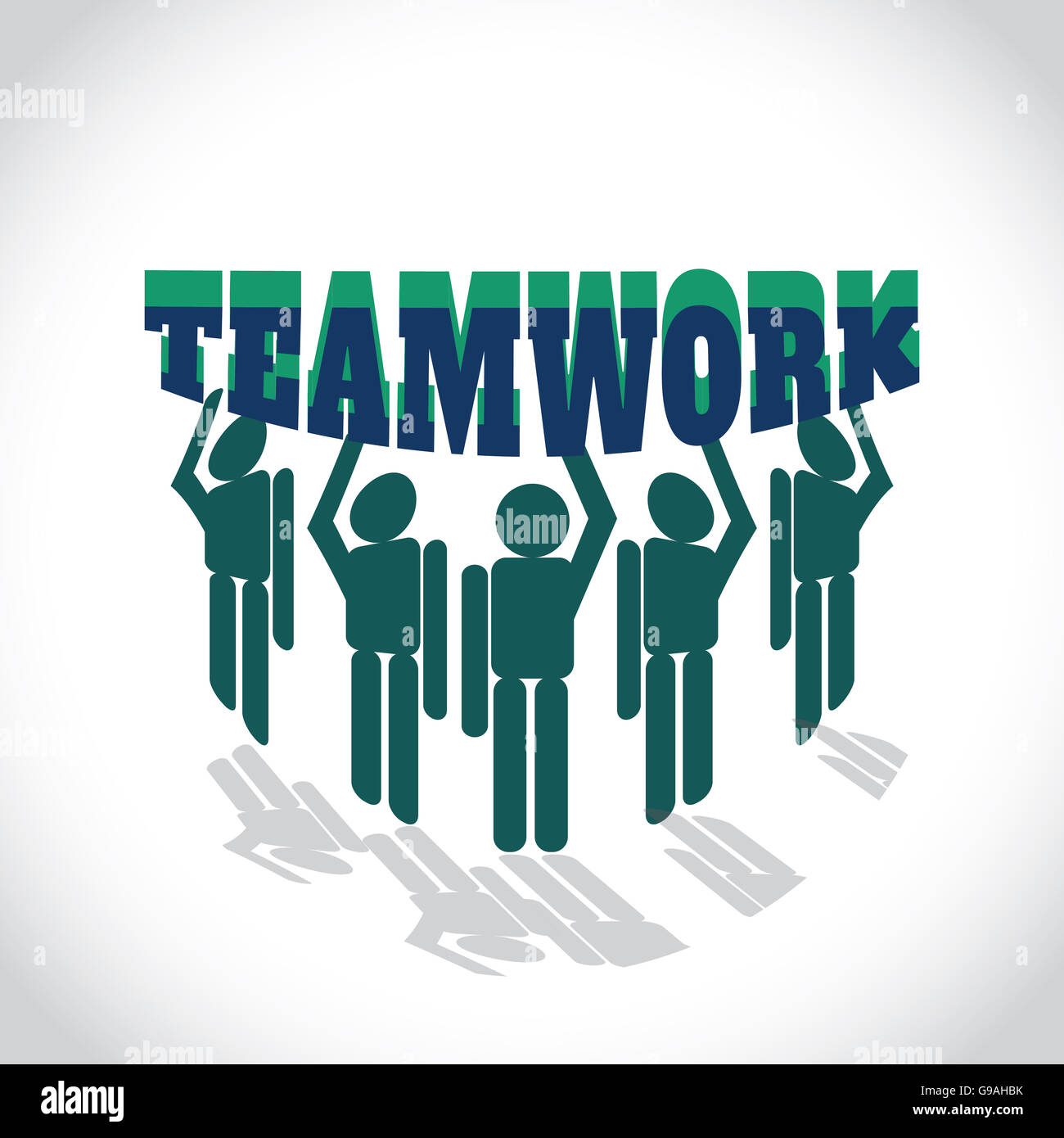 Each Man Involved In Good Teamwork Shown Holding Together Stock Photo Alamy