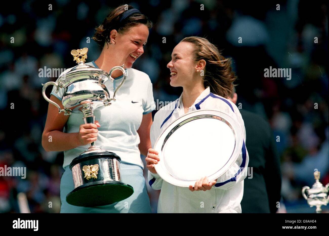 Martina hingis lifts trophy hires stock photography and images Alamy