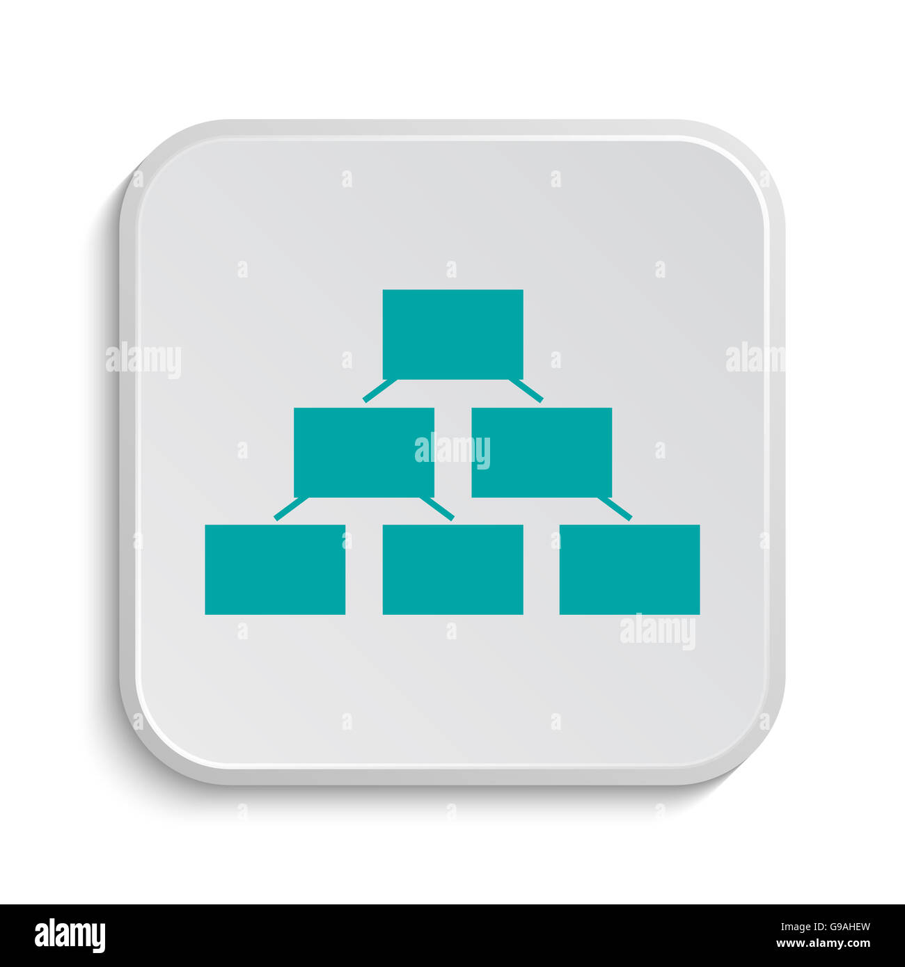 Organizational chart icon. Internet button on white background Stock ...