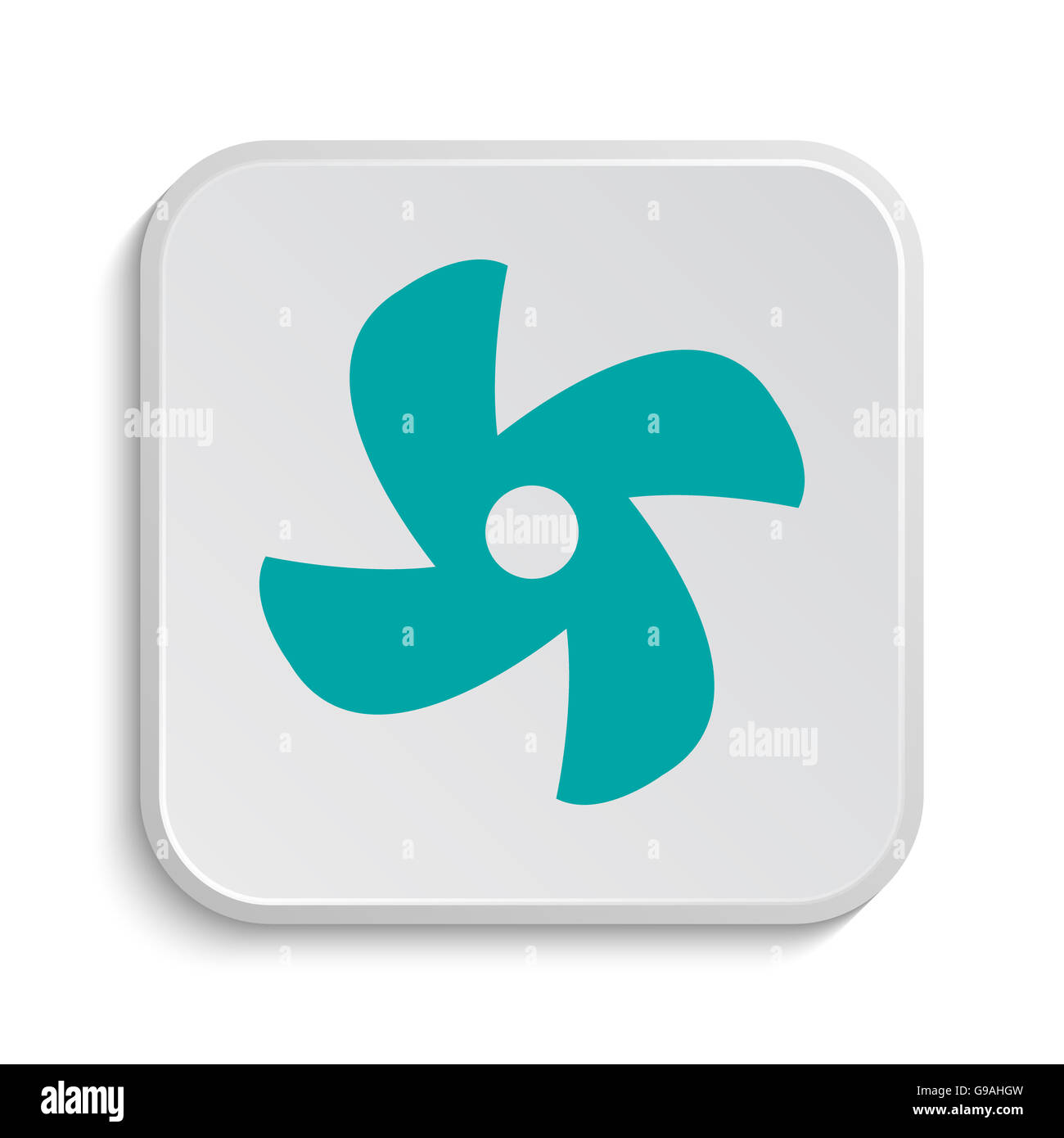 Fan icon. Internet button on white background Stock Photo - Alamy