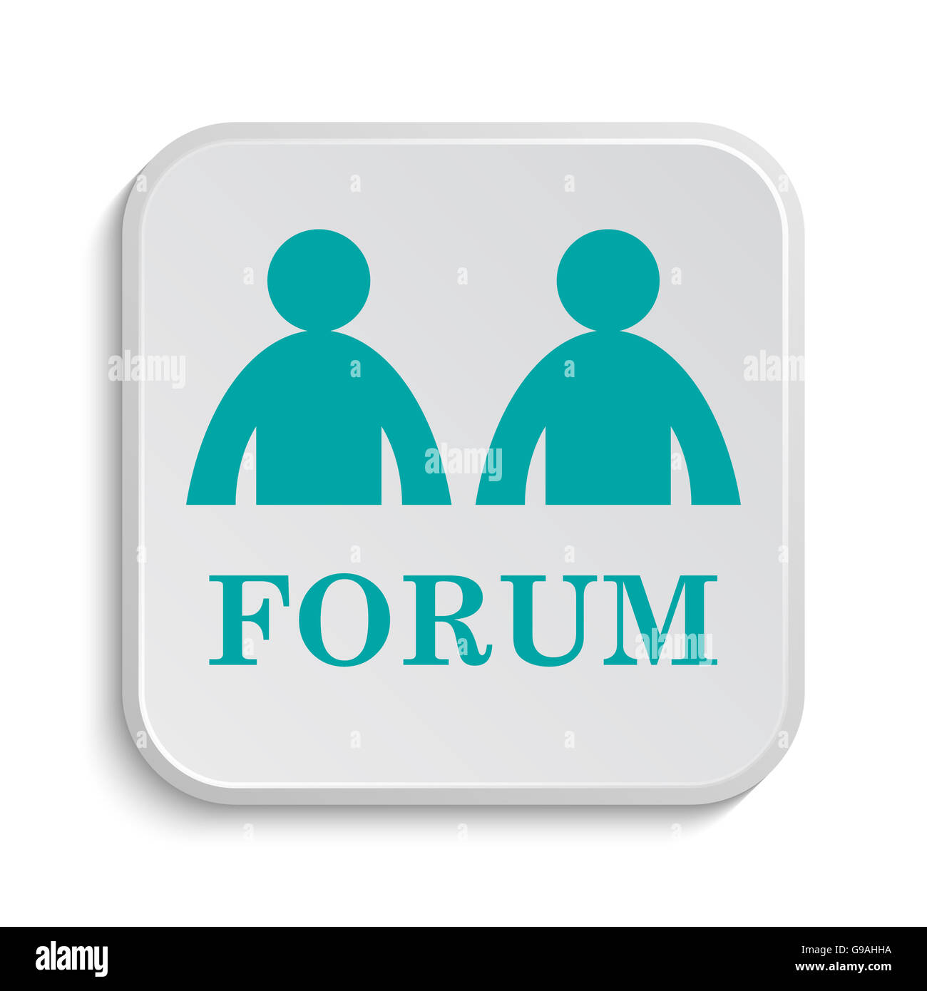 Forum icon. Internet button on white background Stock Photo - Alamy