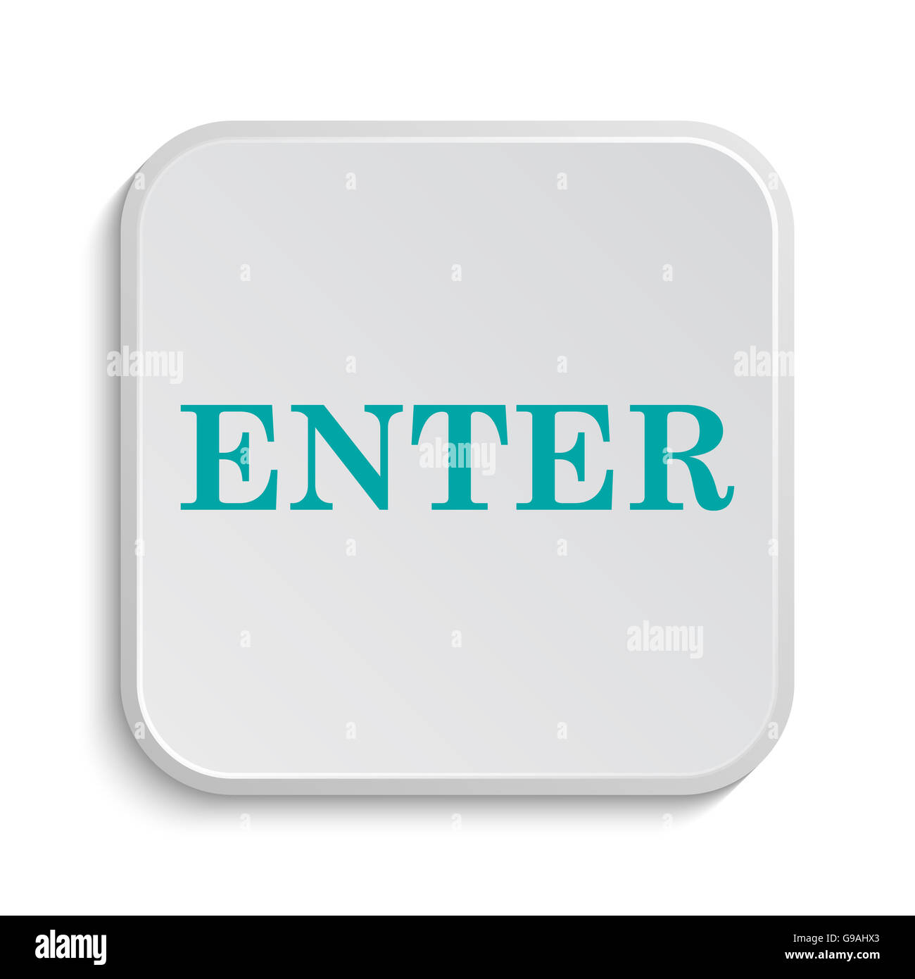 Enter icon. Internet button on white background Stock Photo - Alamy