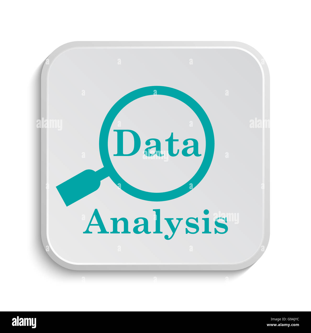 Data analysis icon. Internet button on white background Stock Photo - Alamy