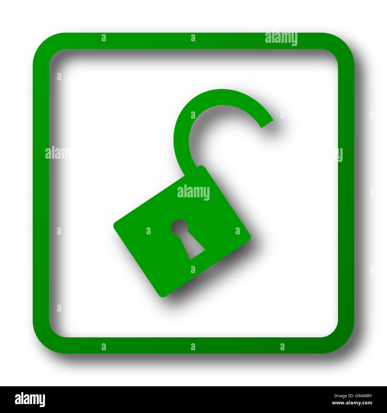 Lock open icon hi-res stock photography and images - Alamy