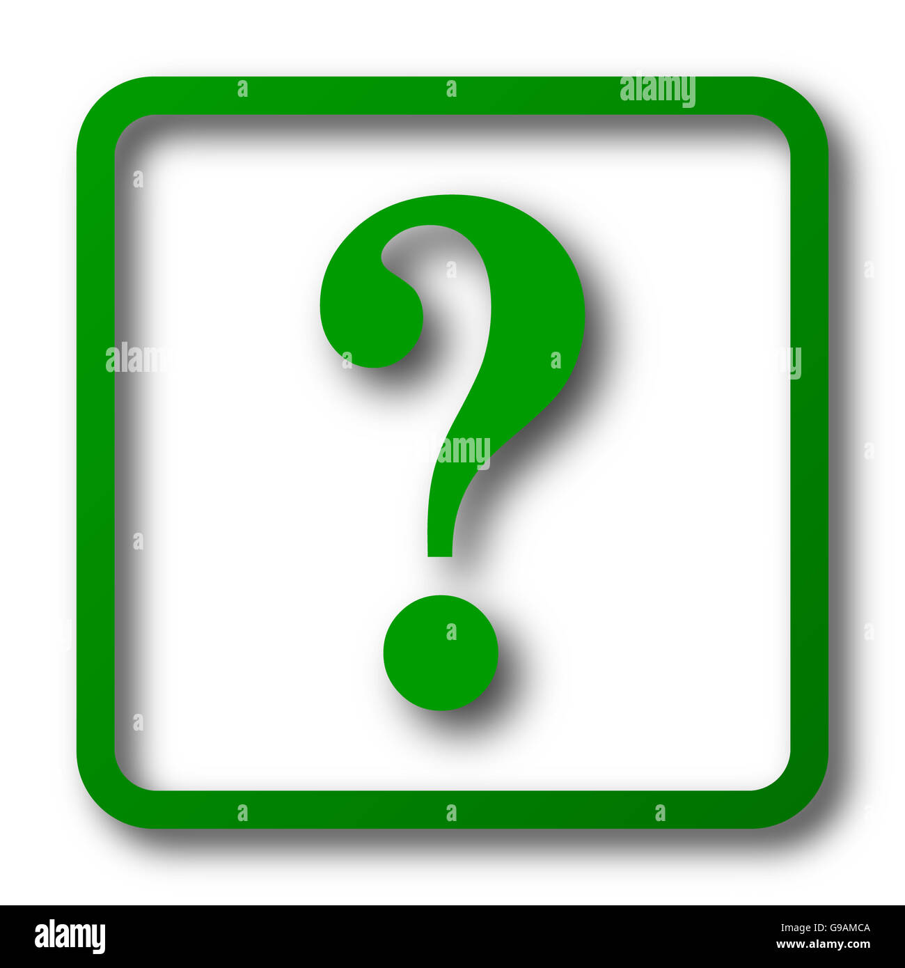 Question mark icon. Internet button on white background Stock Photo - Alamy