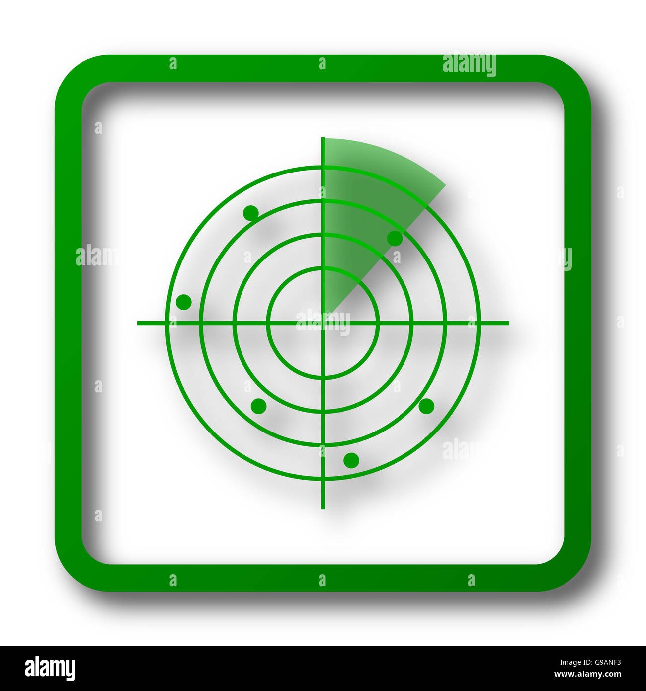 Radar icon. Internet button on white background Stock Photo - Alamy