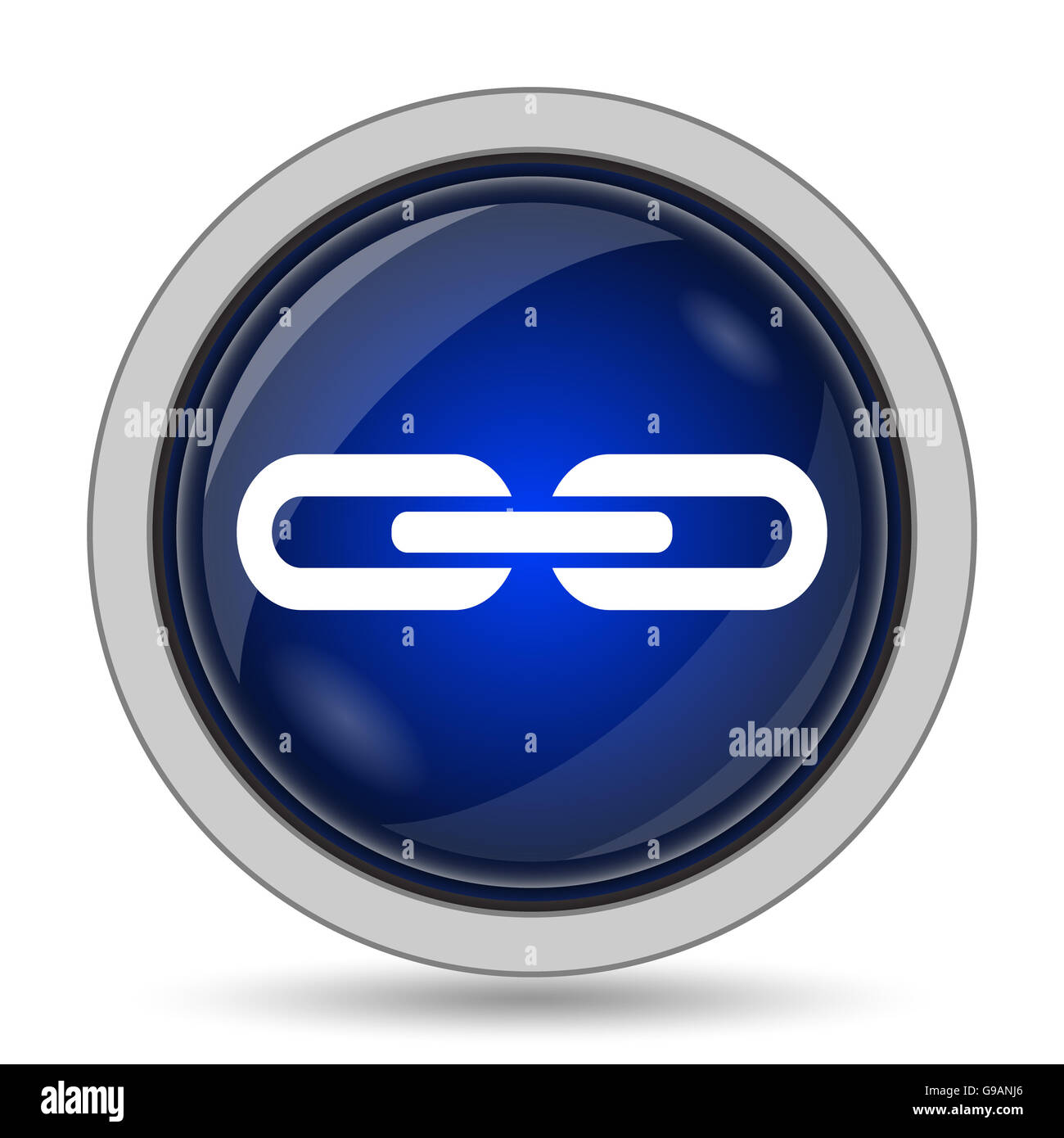 Link icon. Internet button on white background Stock Photo - Alamy