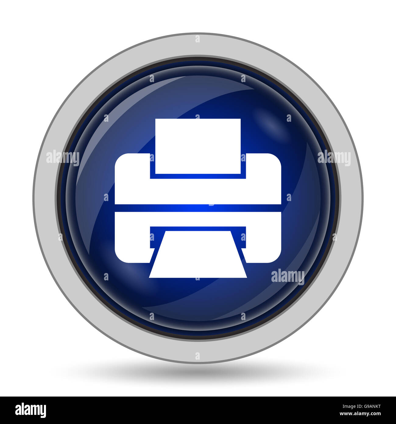 Printer icon. Internet button on white background Stock Photo - Alamy