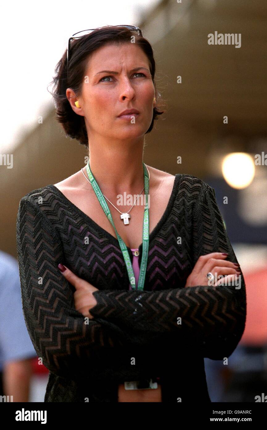 Wife of current world champion mika hakkinen hi-res stock photography