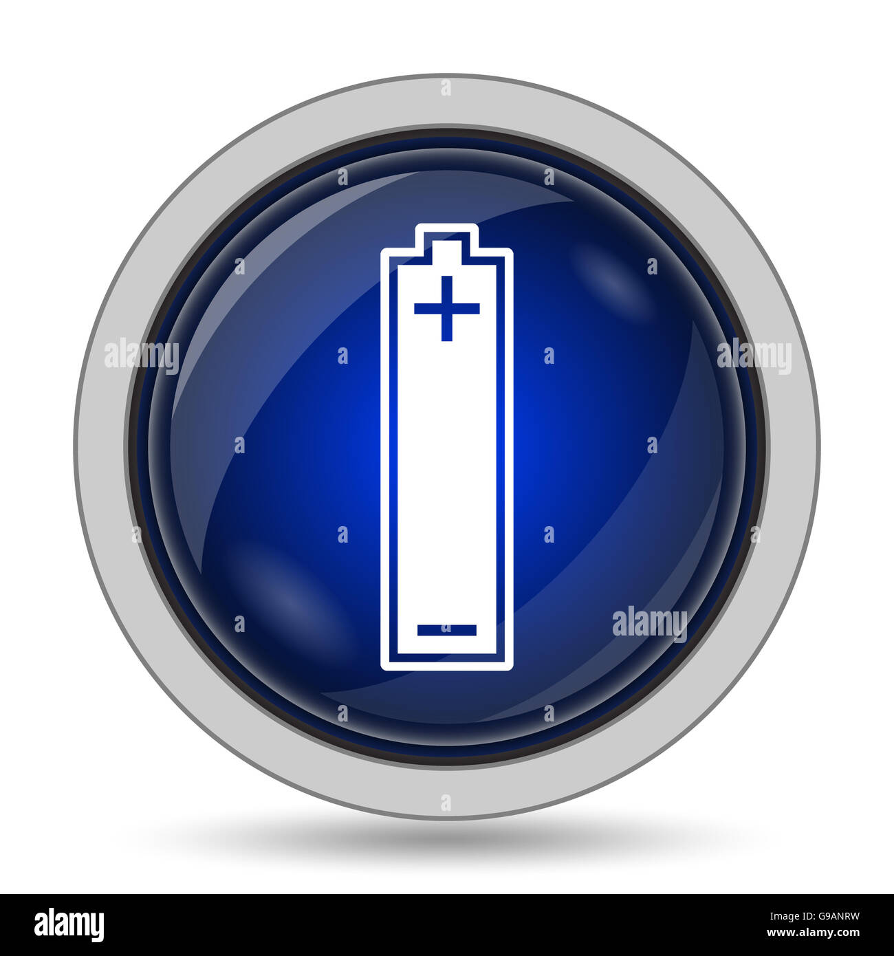 Battery icon. Internet button on white background Stock Photo - Alamy