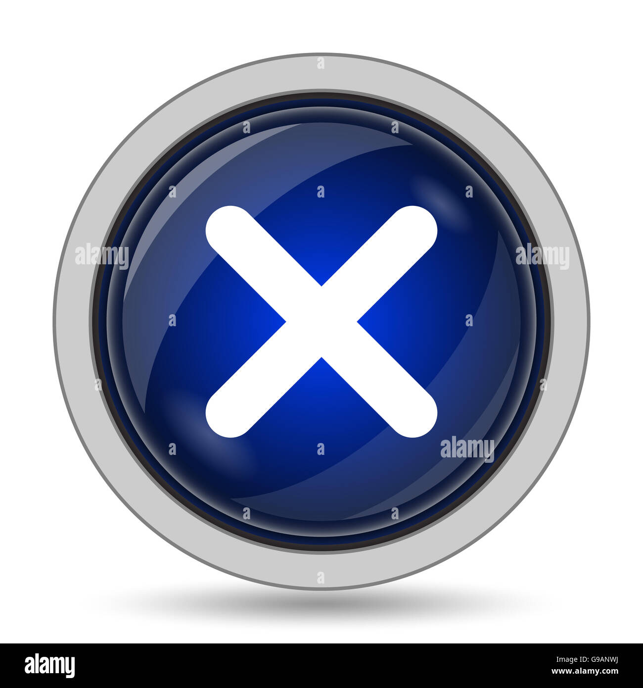 X close icon. Internet button on white background Stock Photo - Alamy