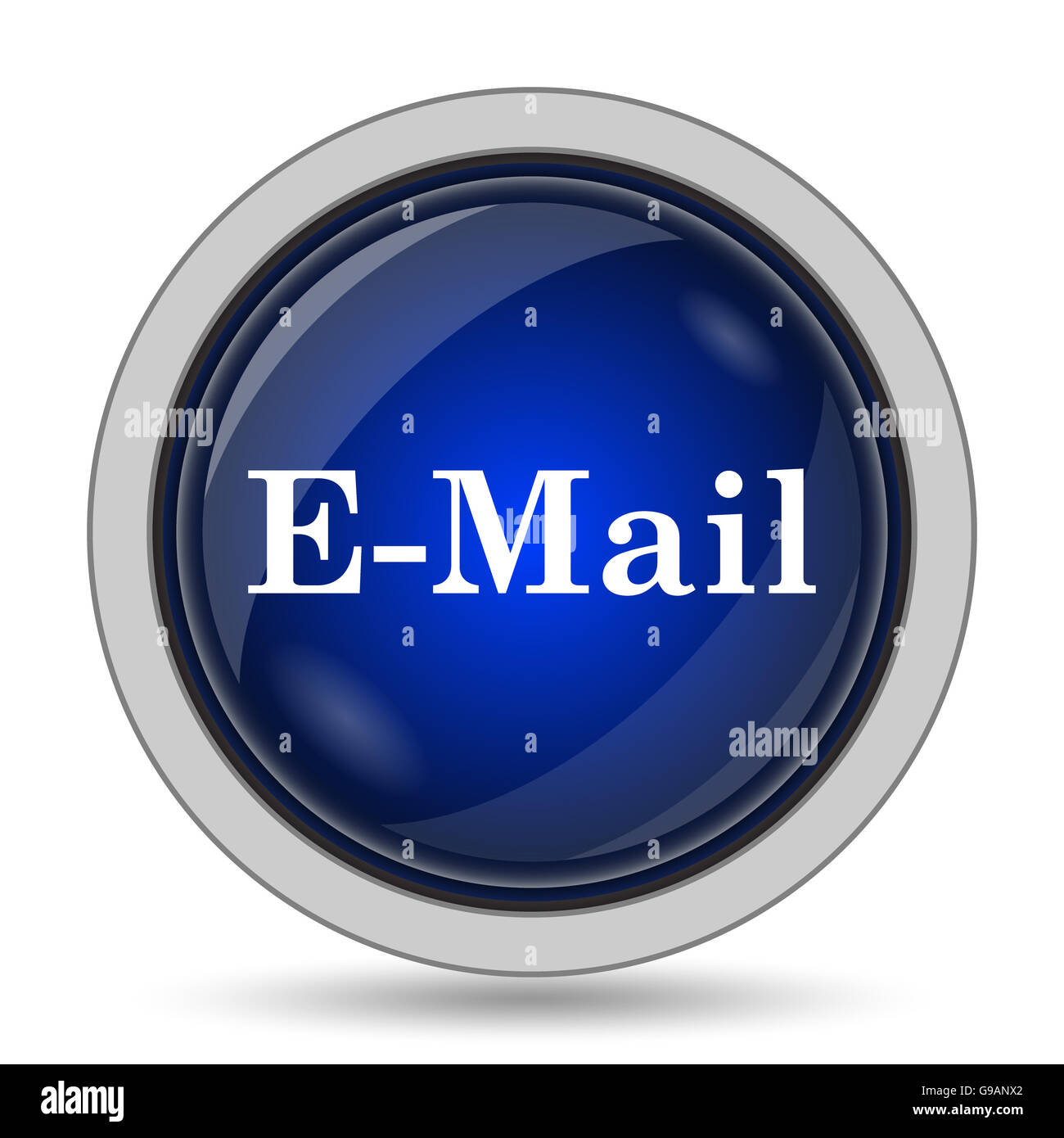 E-mail icon. Internet button on white background Stock Photo - Alamy