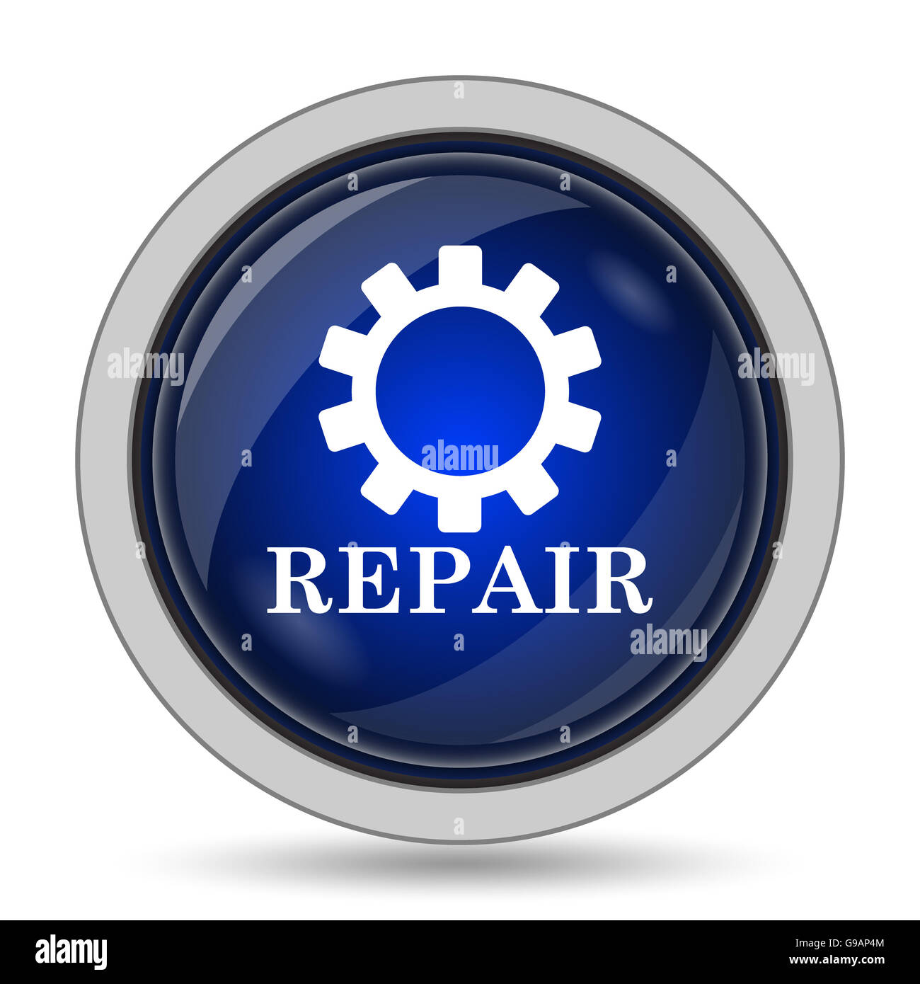 Repair icon. Internet button on white background Stock Photo - Alamy