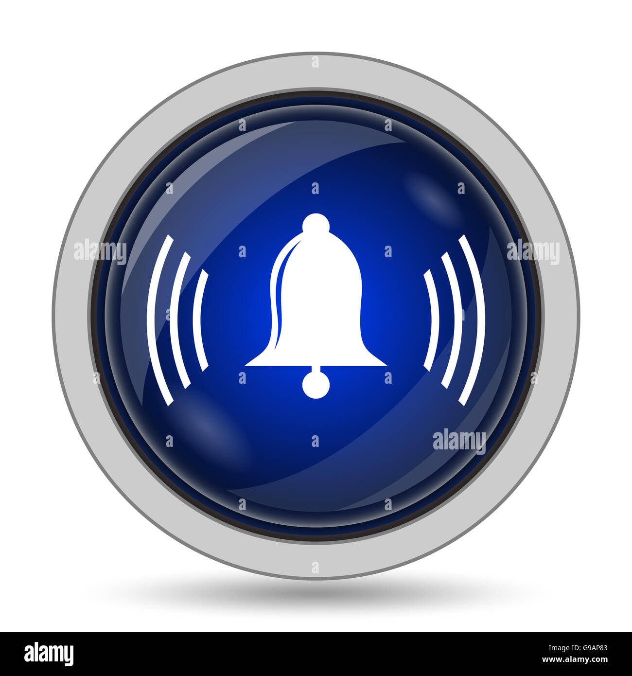 Bell icon. Internet button on white background Stock Photo - Alamy