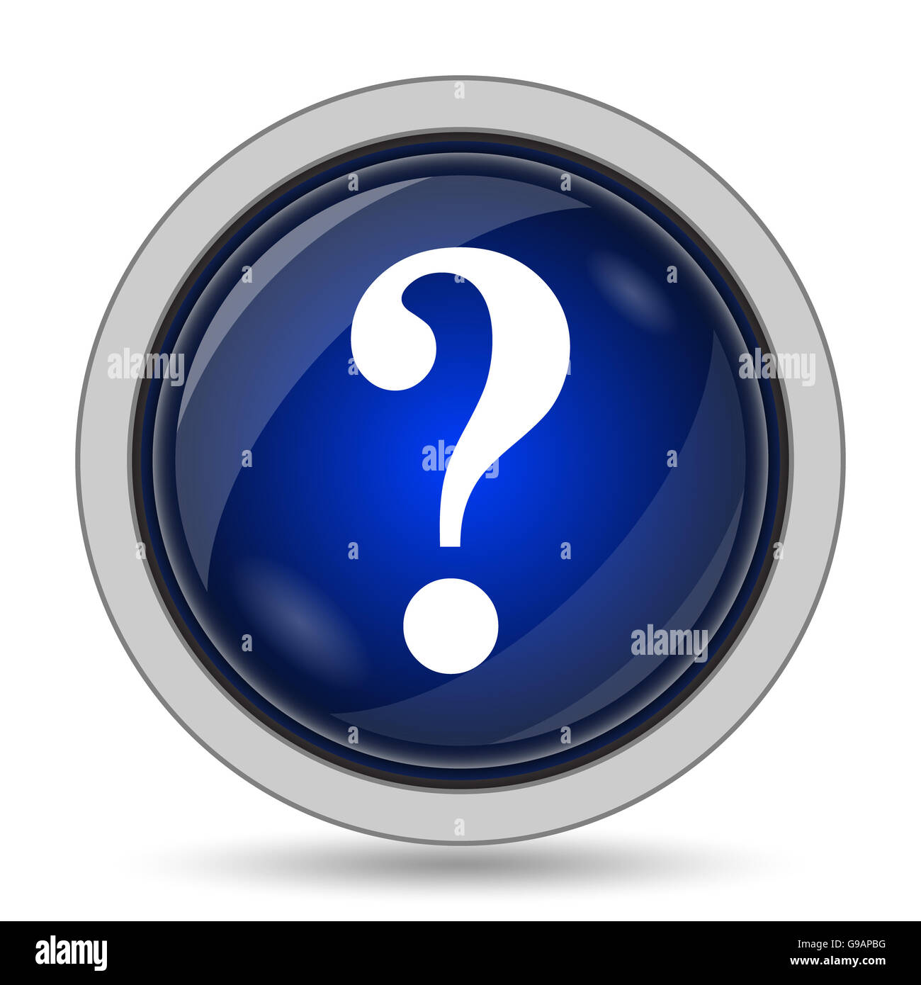 Question mark icon. Internet button on white background Stock Photo - Alamy