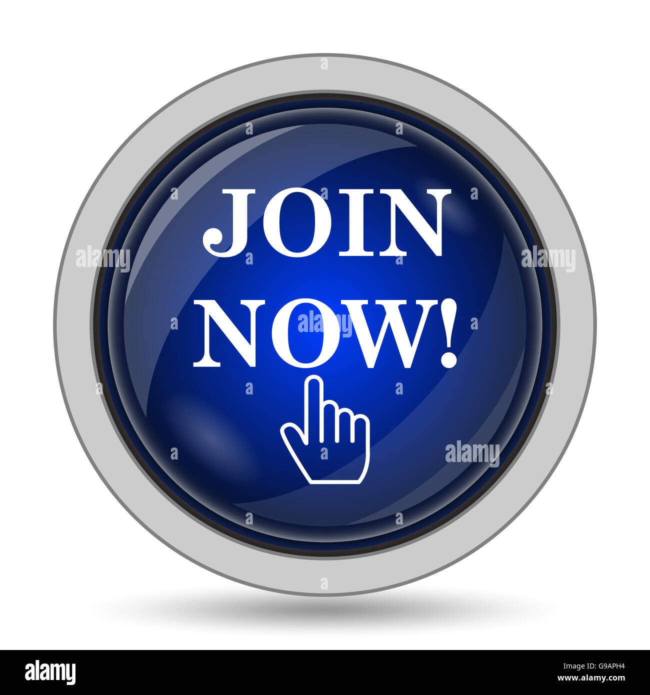 Join now icon. Internet button on white background Stock Photo - Alamy