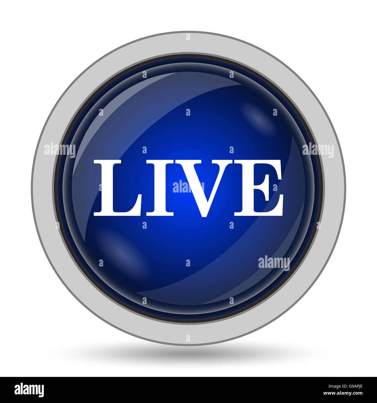 Live icon blue internet hi-res stock photography and images - Alamy