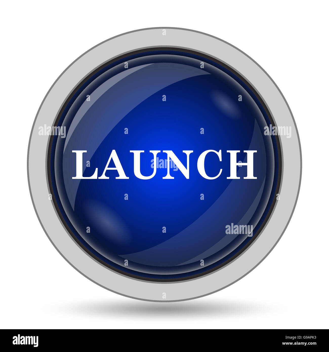 Launch icon. Internet button on white background Stock Photo - Alamy