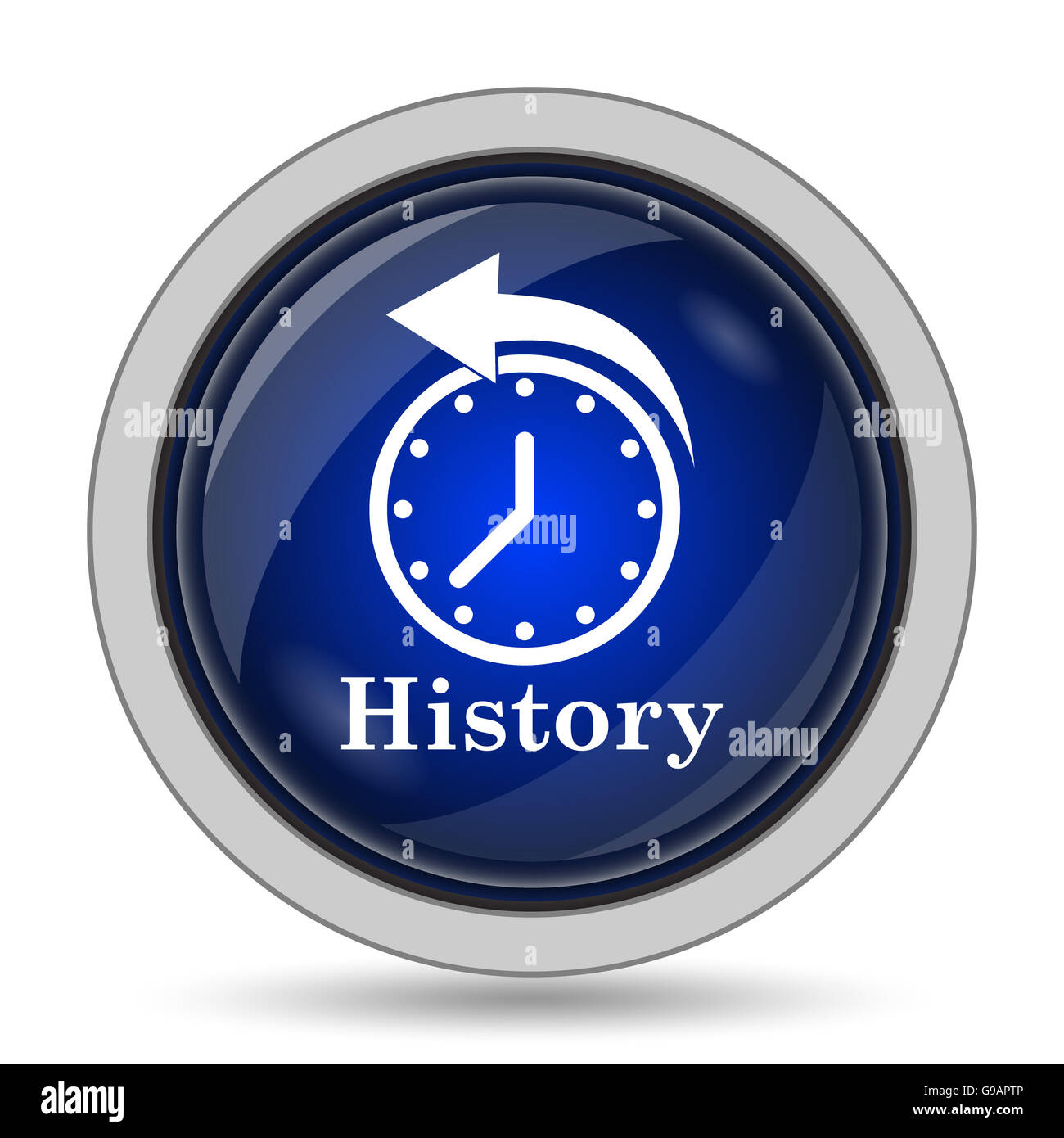History icon. Internet button on white background Stock Photo - Alamy