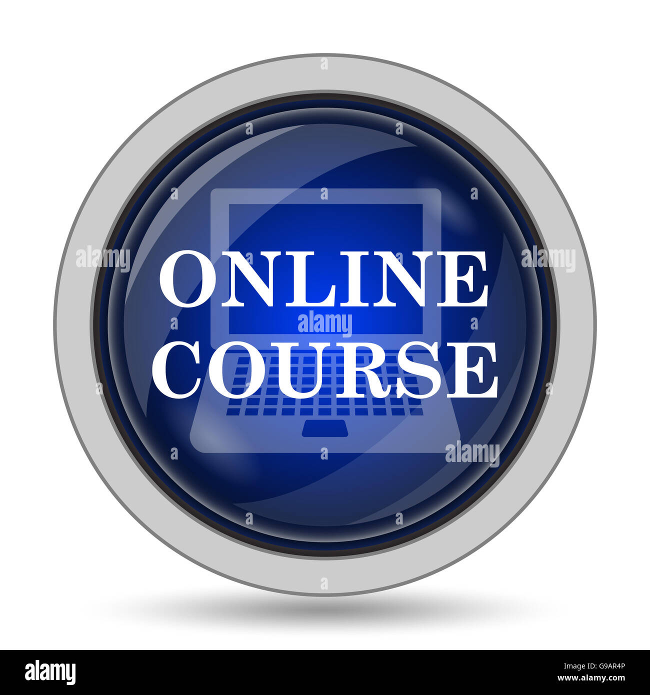 Online course icon. Internet button on white background Stock Photo - Alamy