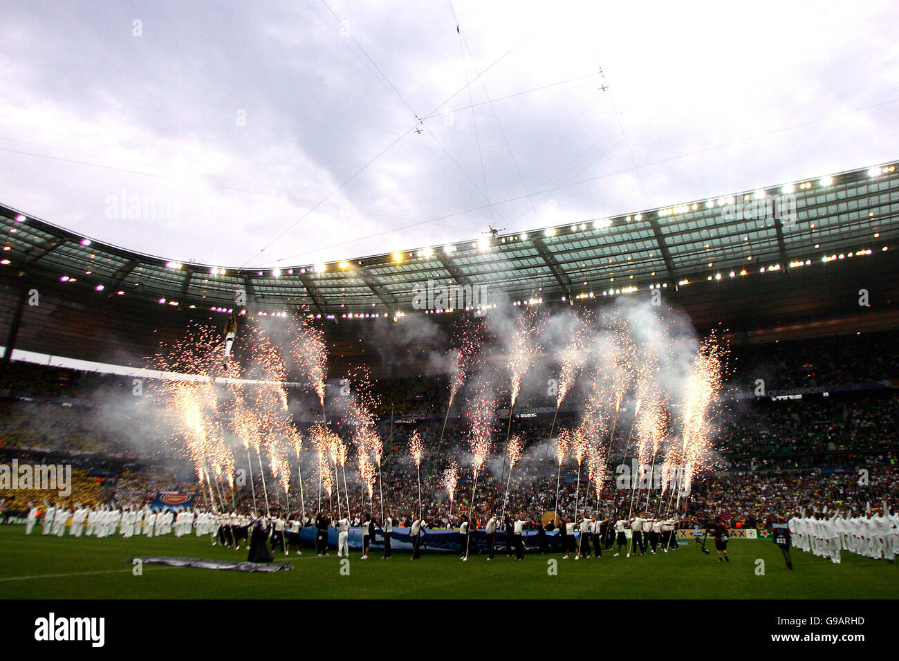 Soccer - UEFA Champions League - Final - Barcelona v Arsenal - Stade de France. Fireworks during the opening ceremony Stock Photo