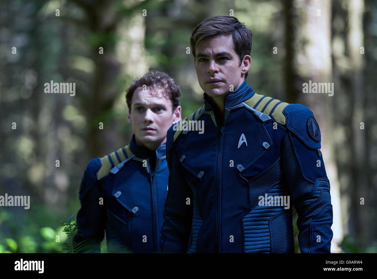 Star Trek Beyond is an upcoming American science fiction film and the sequel to Star Trek Into Darkness (2013). It is the thirteenth film in the Star Trek film franchise and the third installment in the reboot series. The film is directed by Justin Lin from a screenplay by Simon Pegg, Doug Jung, Roberto Orci, John D. Payne and Patrick McCay.  This photograph is for editorial use only and is the copyright of the film company and/or the photographer assigned by the film or production company and can only be reproduced by publications in conjunction with the promotion of the above Film. A Mandato Stock Photo