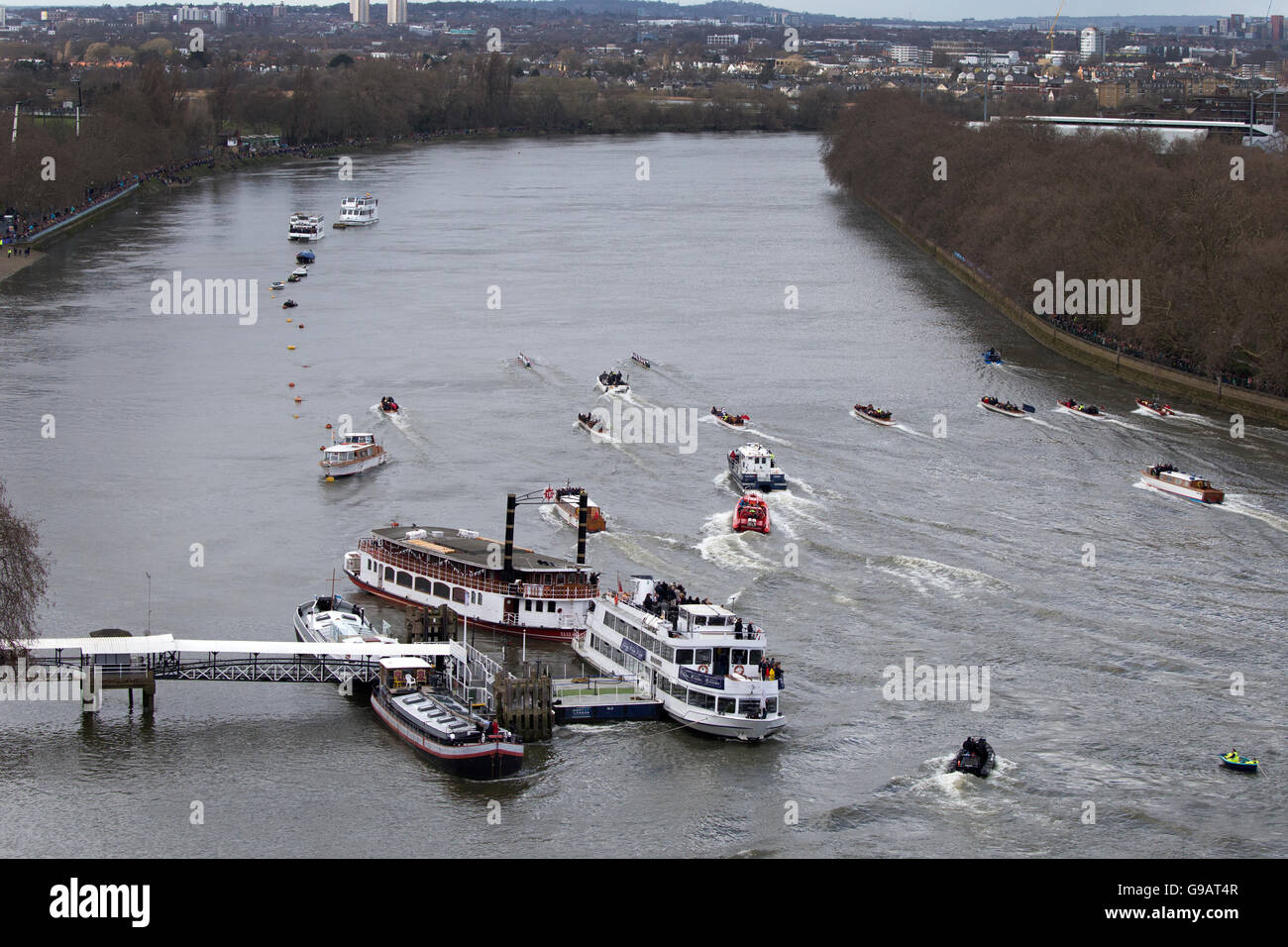 2016 Oxford V Cambridge Boat race river Thames London Stock Photo