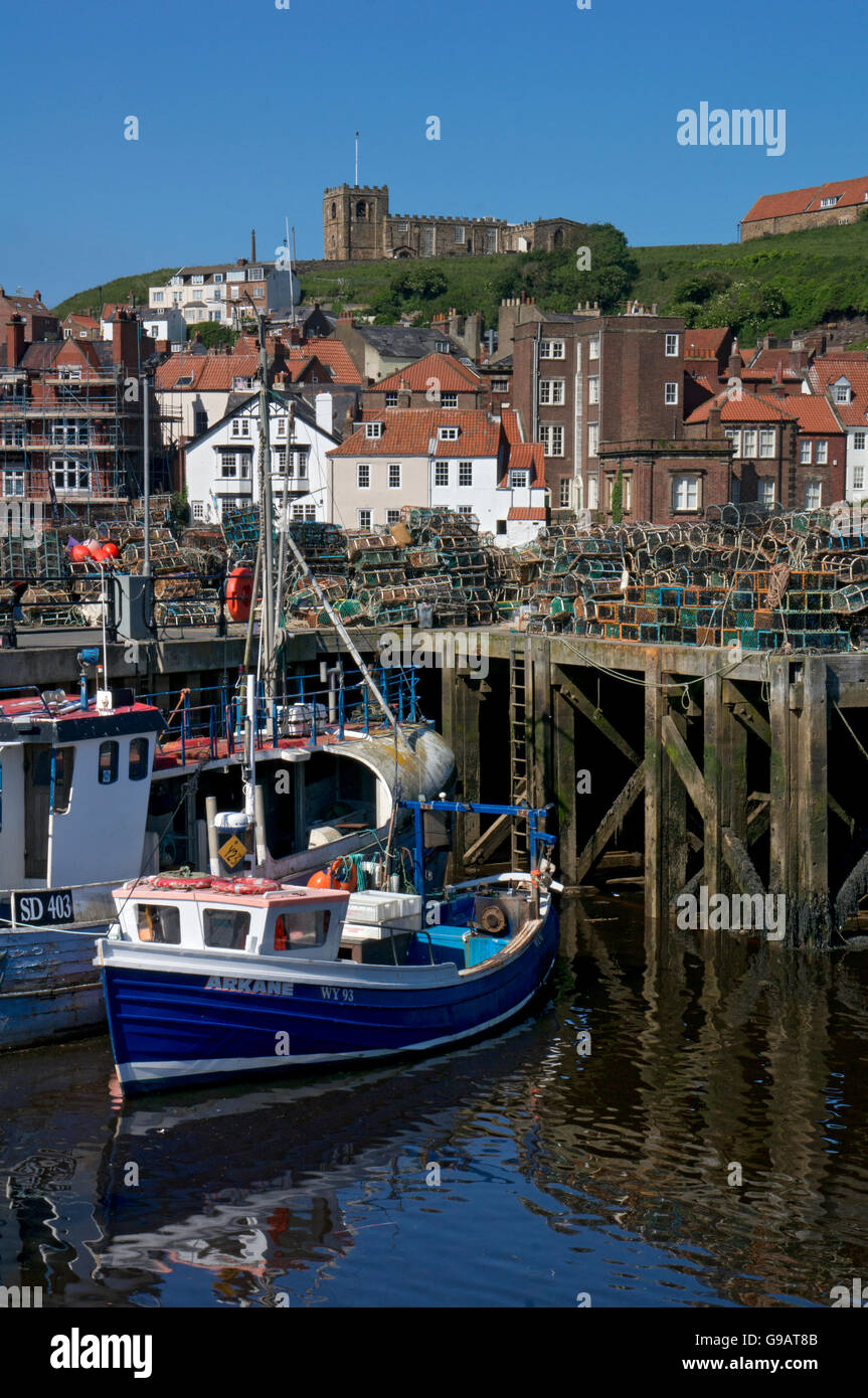 Whitby Harbour North Yorkshire Stock Photo