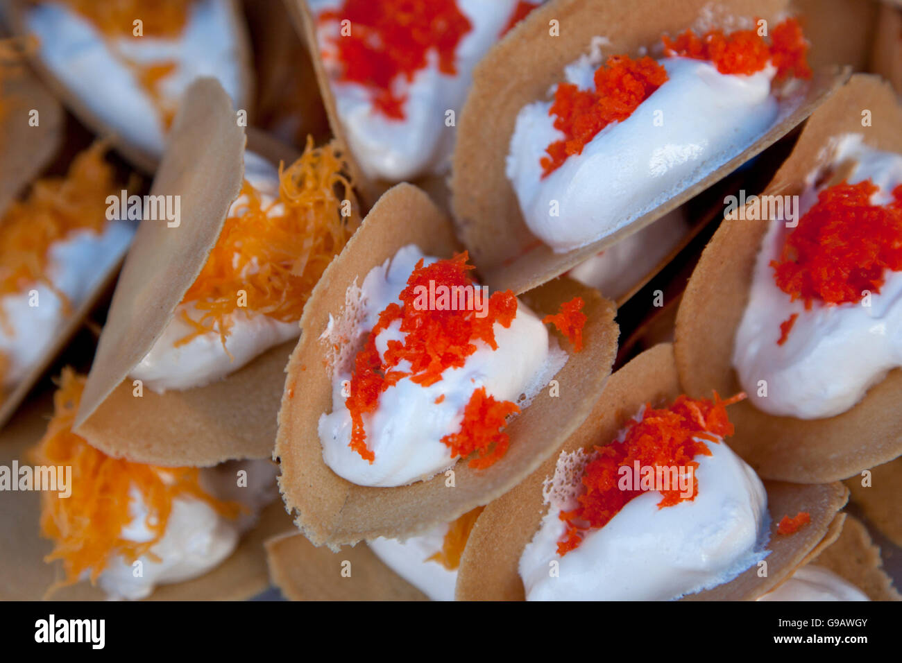 Popular Thai snacks. Stock Photo