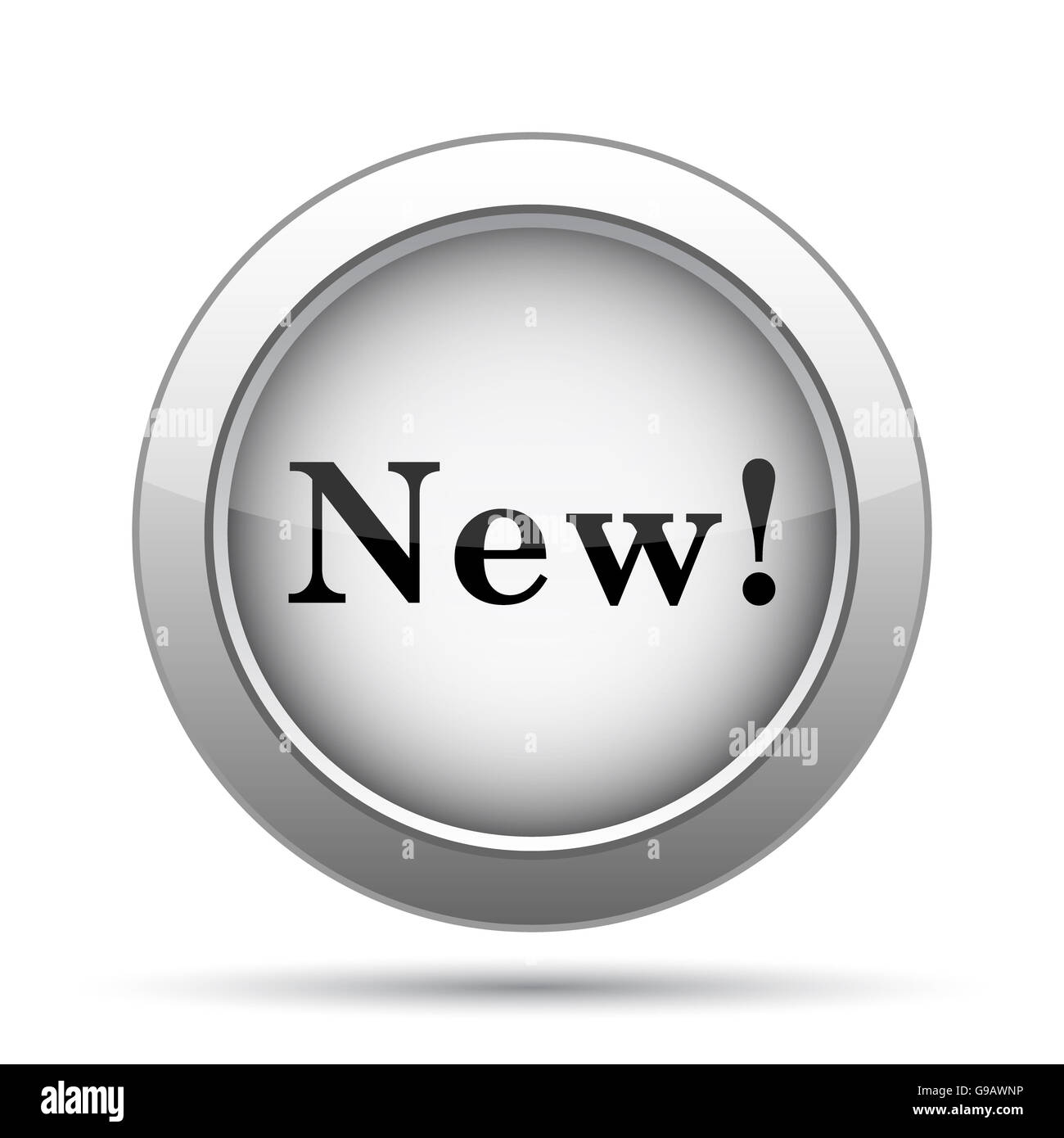 New icon. Internet button on white background Stock Photo - Alamy