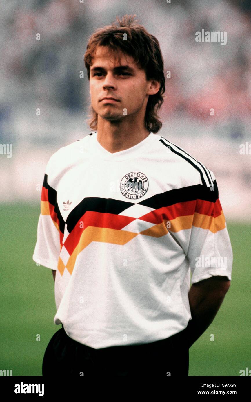 Soccer - European Championships - Group One - Italy v West Germany. Olaf Thon, West Germany Stock Photo