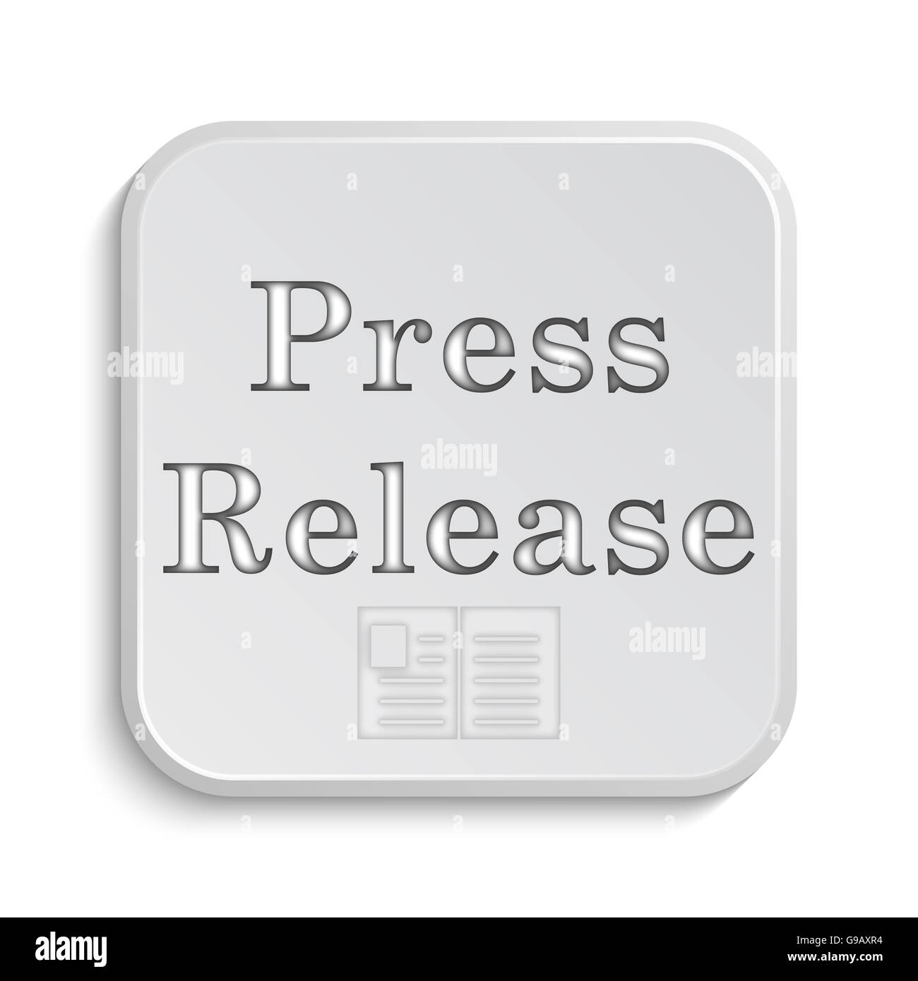 Press Release Button Isolated Stock Illustration 382255165