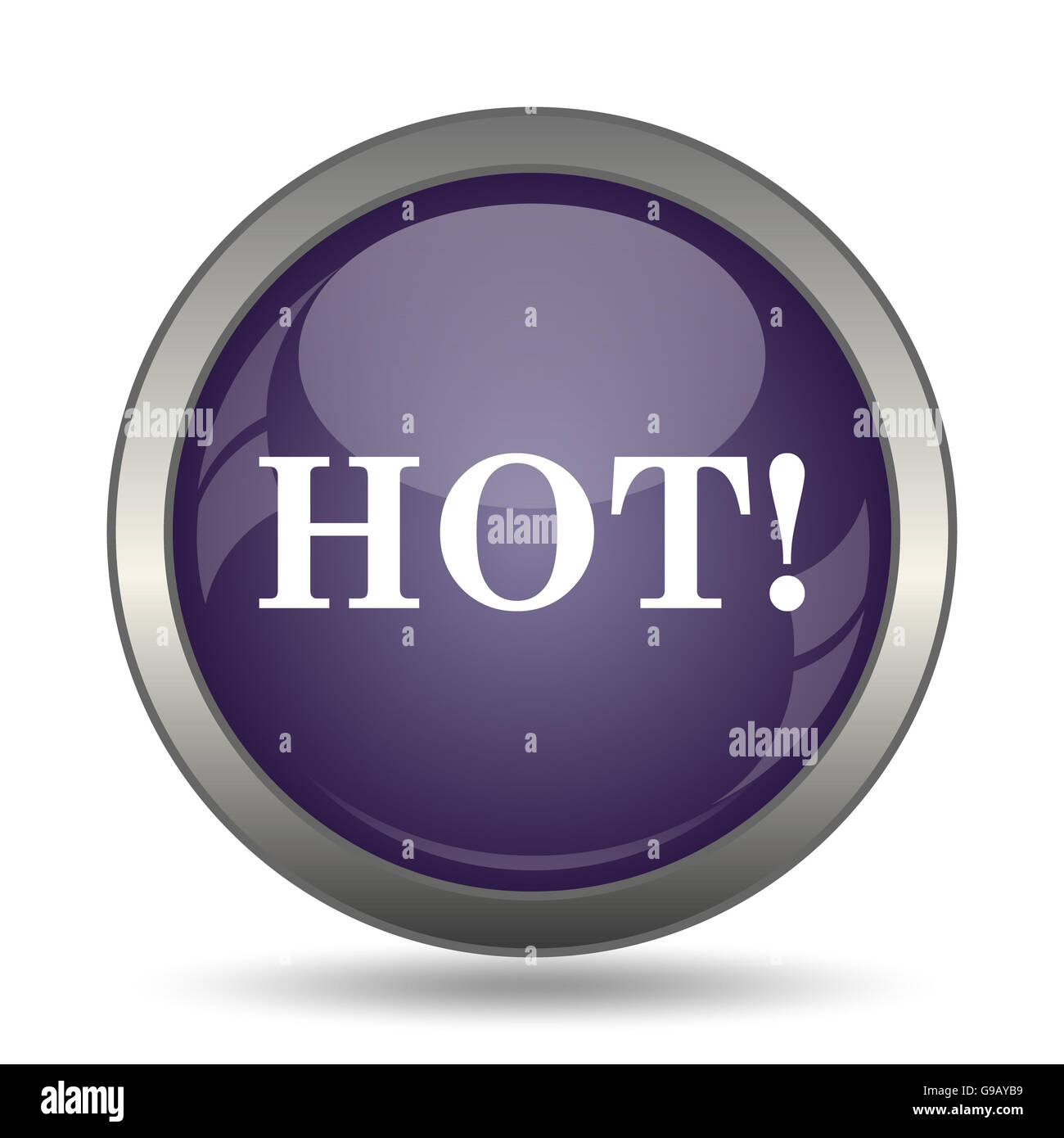 Hot icon. Internet button on white background Stock Photo - Alamy