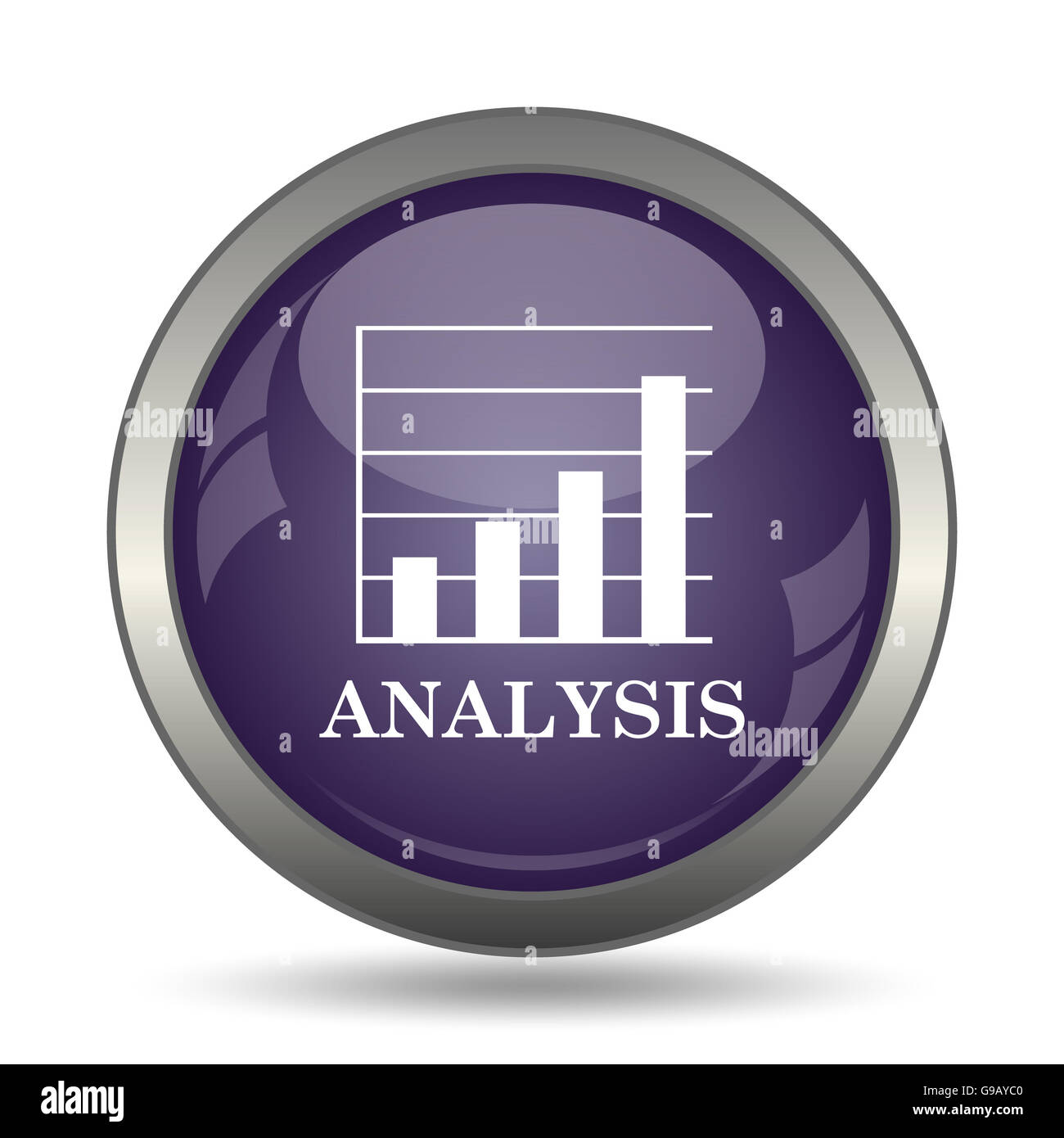 Analysis icon. Internet button on white background Stock Photo - Alamy