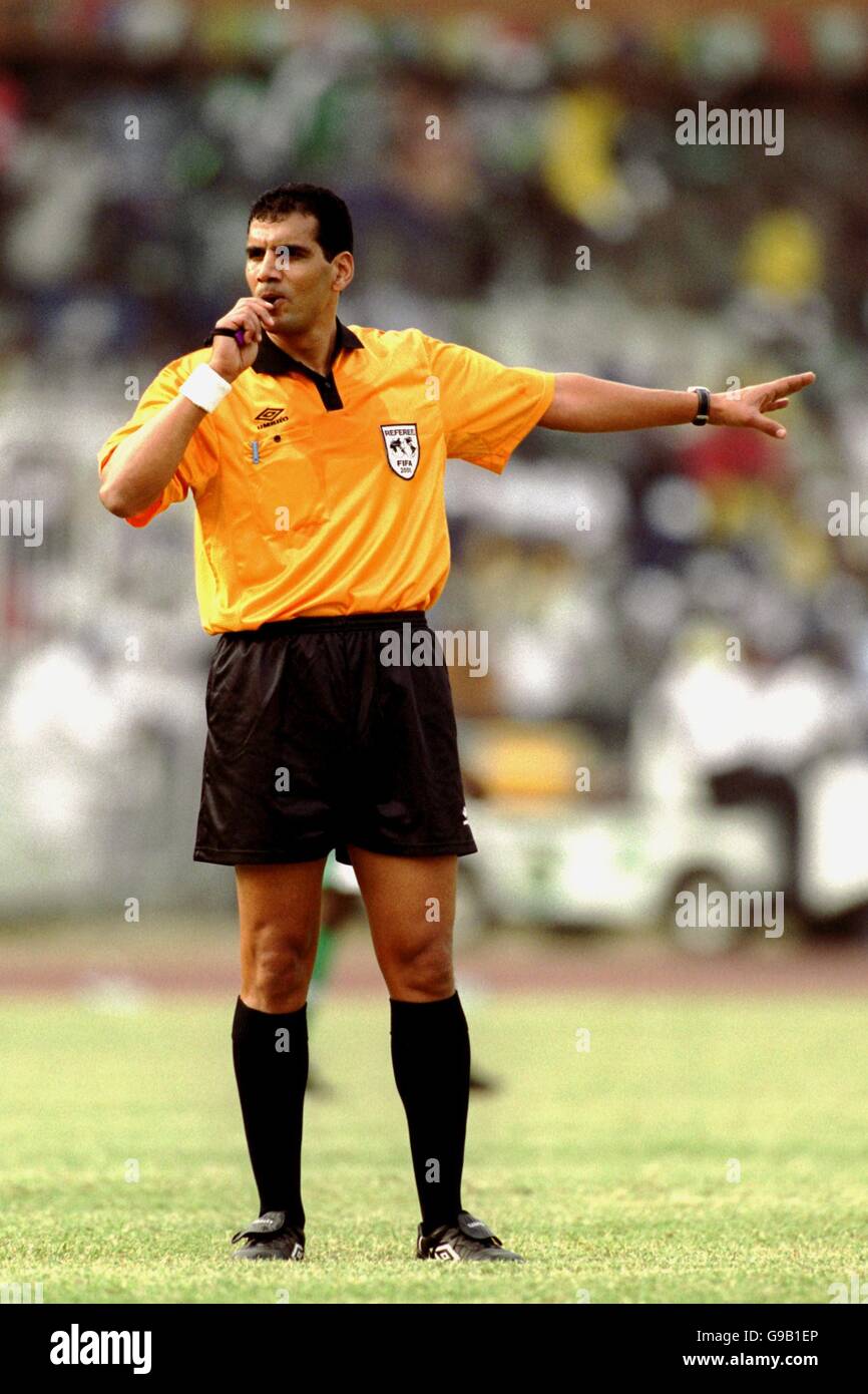 Soccer - African Nations Cup - Semi Final - Nigeria v South Africa. Referee Gamal Ghandour Stock Photo