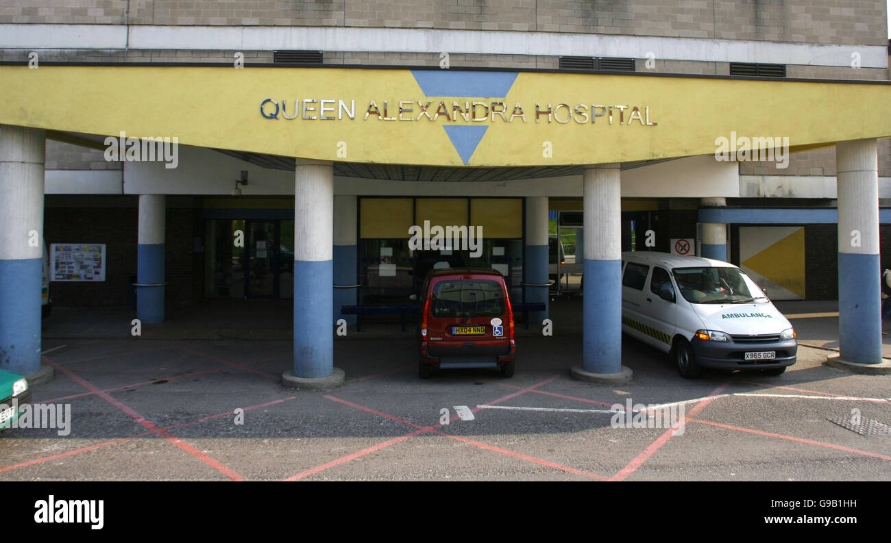 General view of the Queen Alexandra Hospital in Cosham near Portsmouth