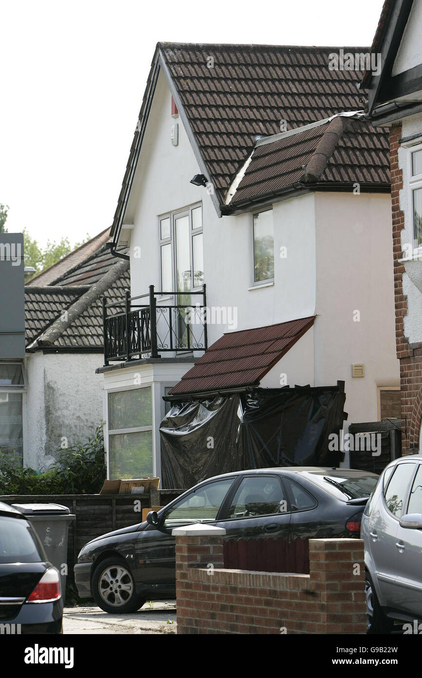 The home of Special Constable Nisha Patel-Nasri in Sudbury Avenue, Wembley after she was murdered in the street outside her home. Stock Photo