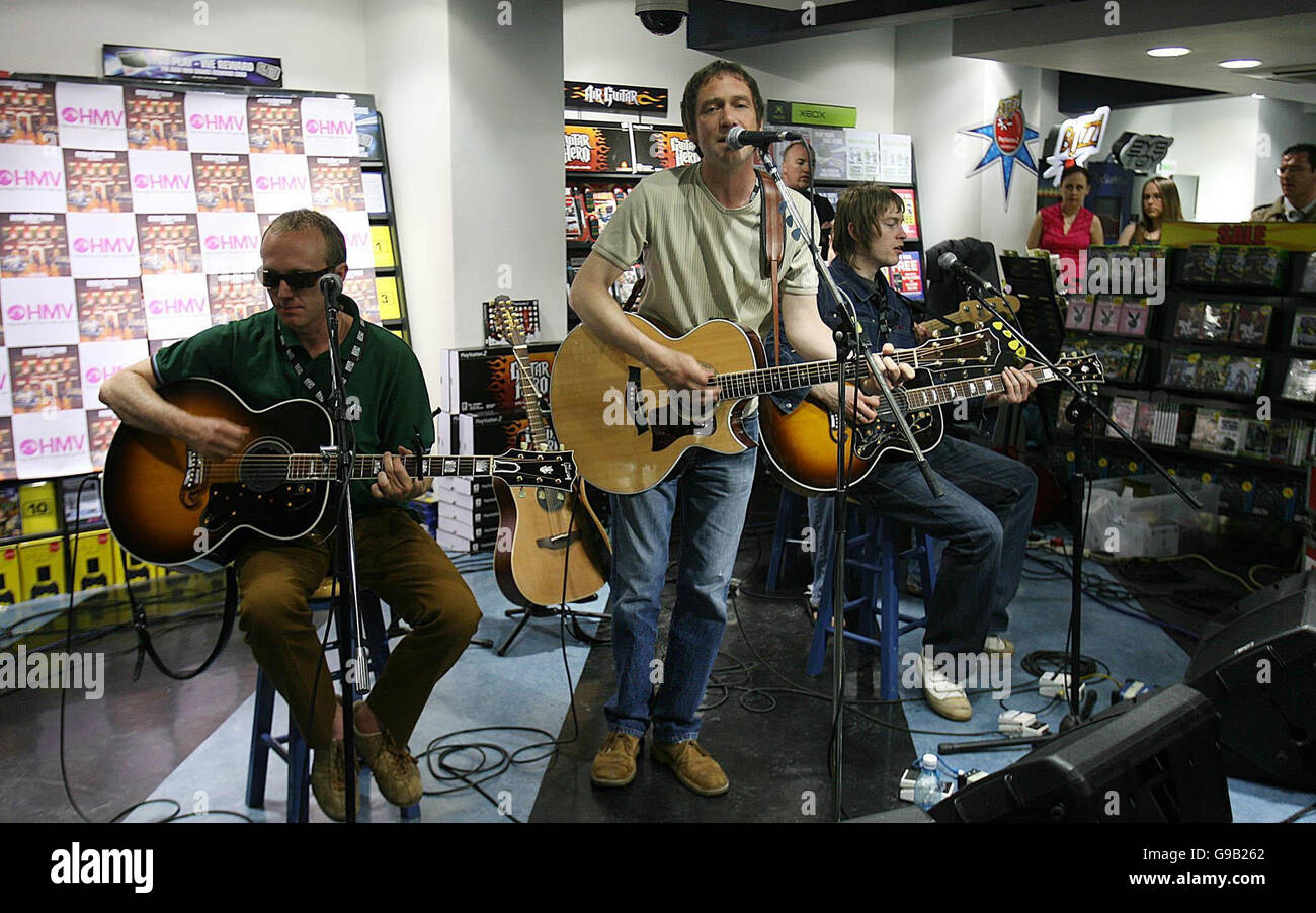 Ocean Colour Scene perform live at HMV in Dublin before they headline the excluisve Trinity Ball at the city's Trinity college tonight. Stock Photo