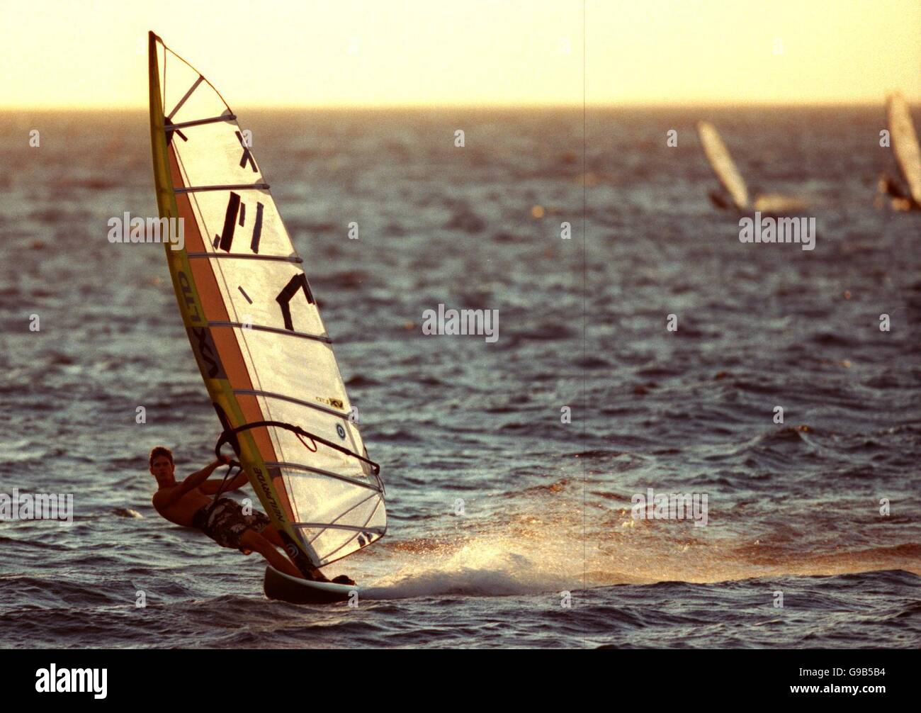 Windsurfing Perth Beach, Australia Stock Photo Alamy