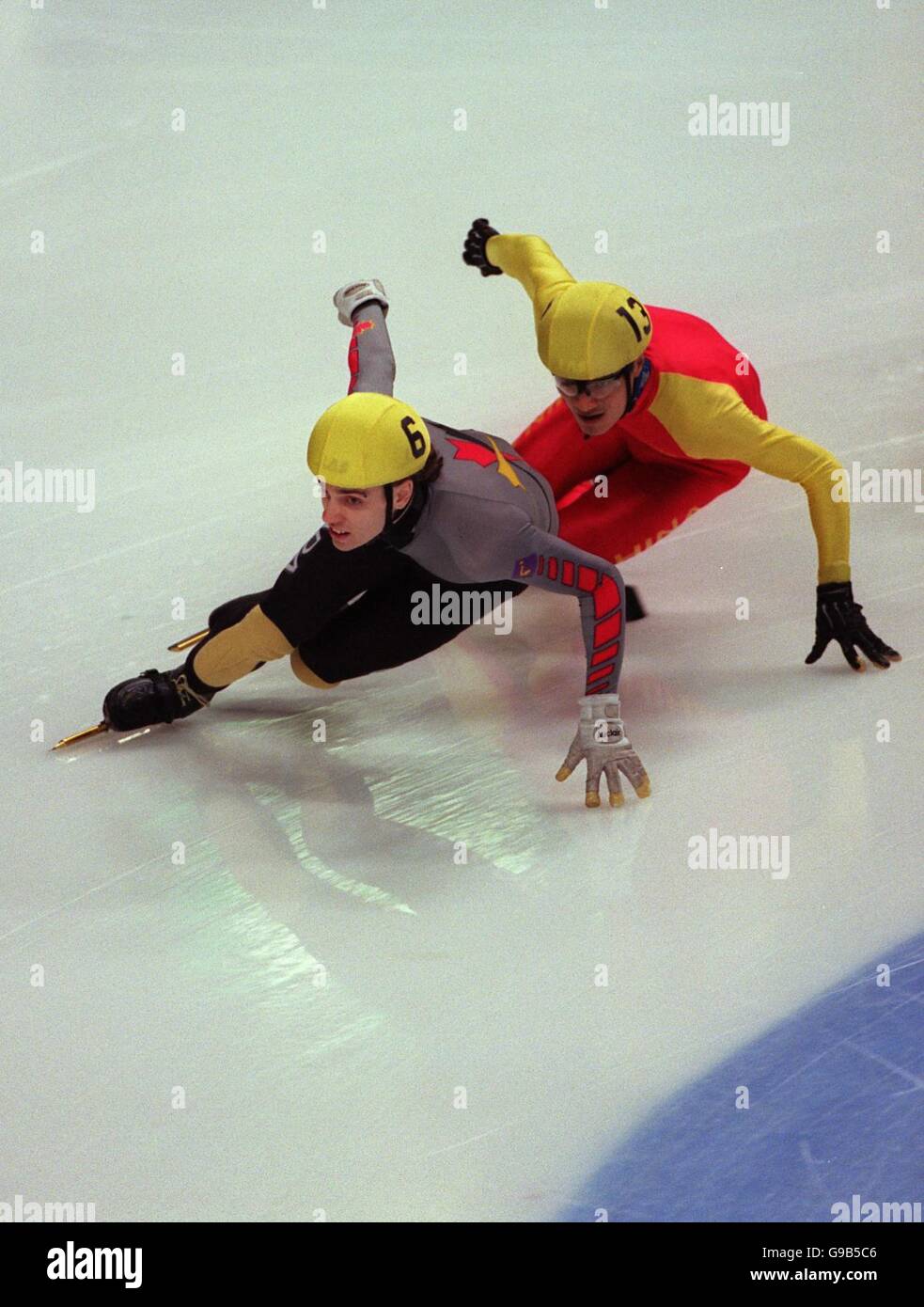 Speed Skating 2000 World Short Track Championships Sheffield Stock