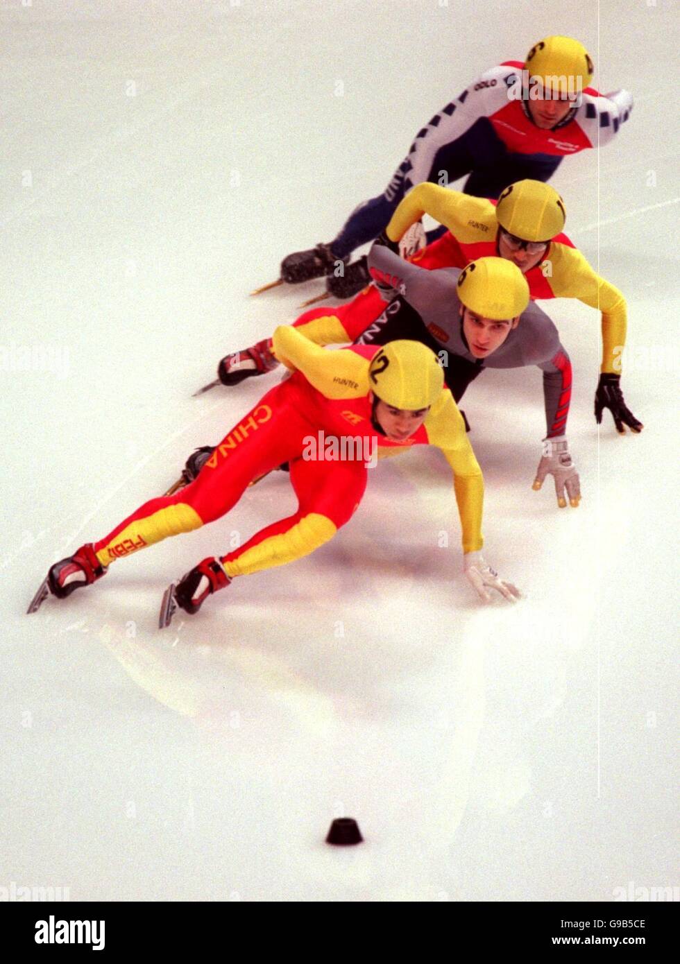Speed Skating 2000 World Short Track Championships Sheffield Stock