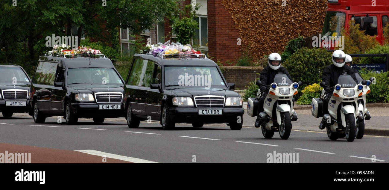 The funeral procession of murdered Special Constable Nisha PatelNasri